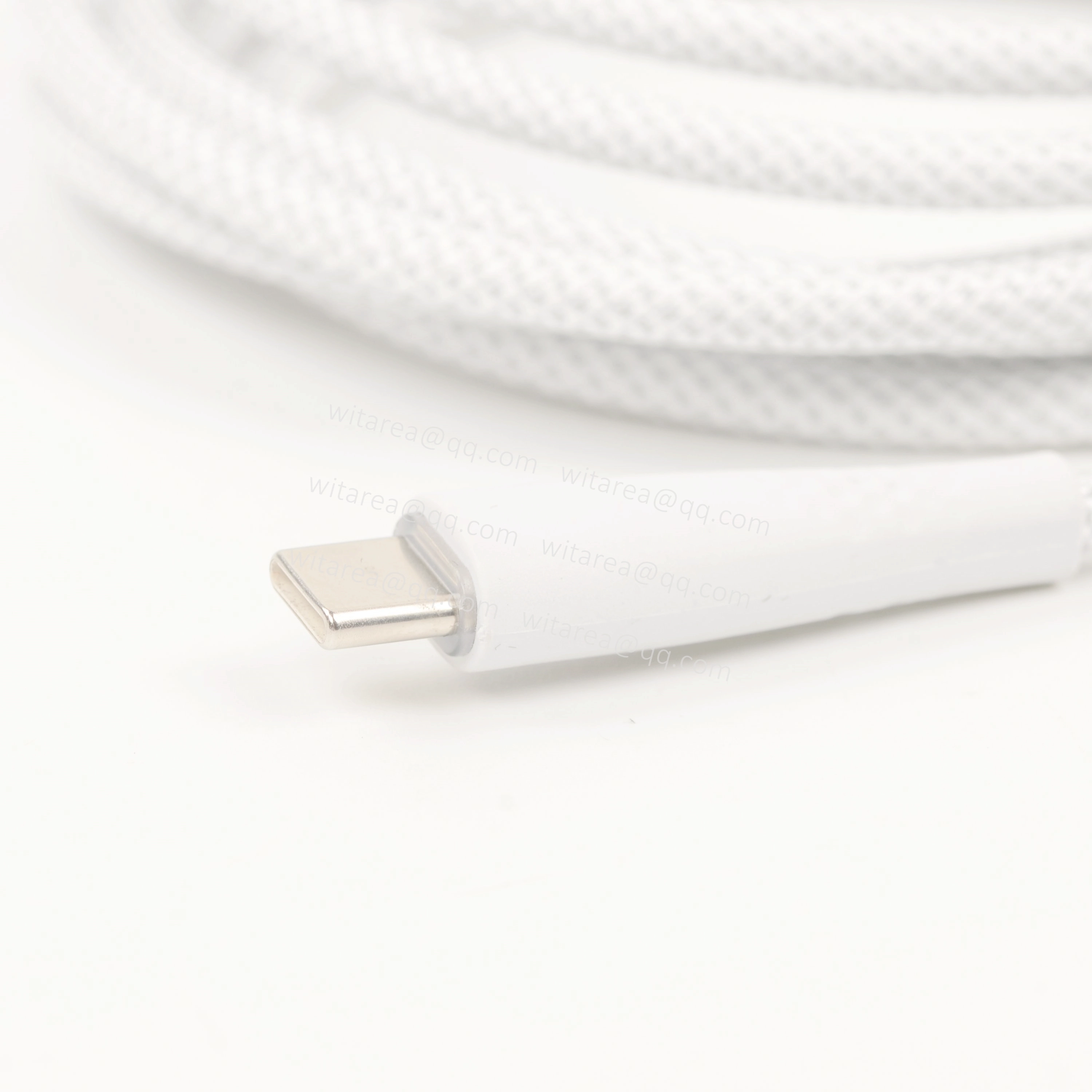 Custom braided USB type C cable with LED light