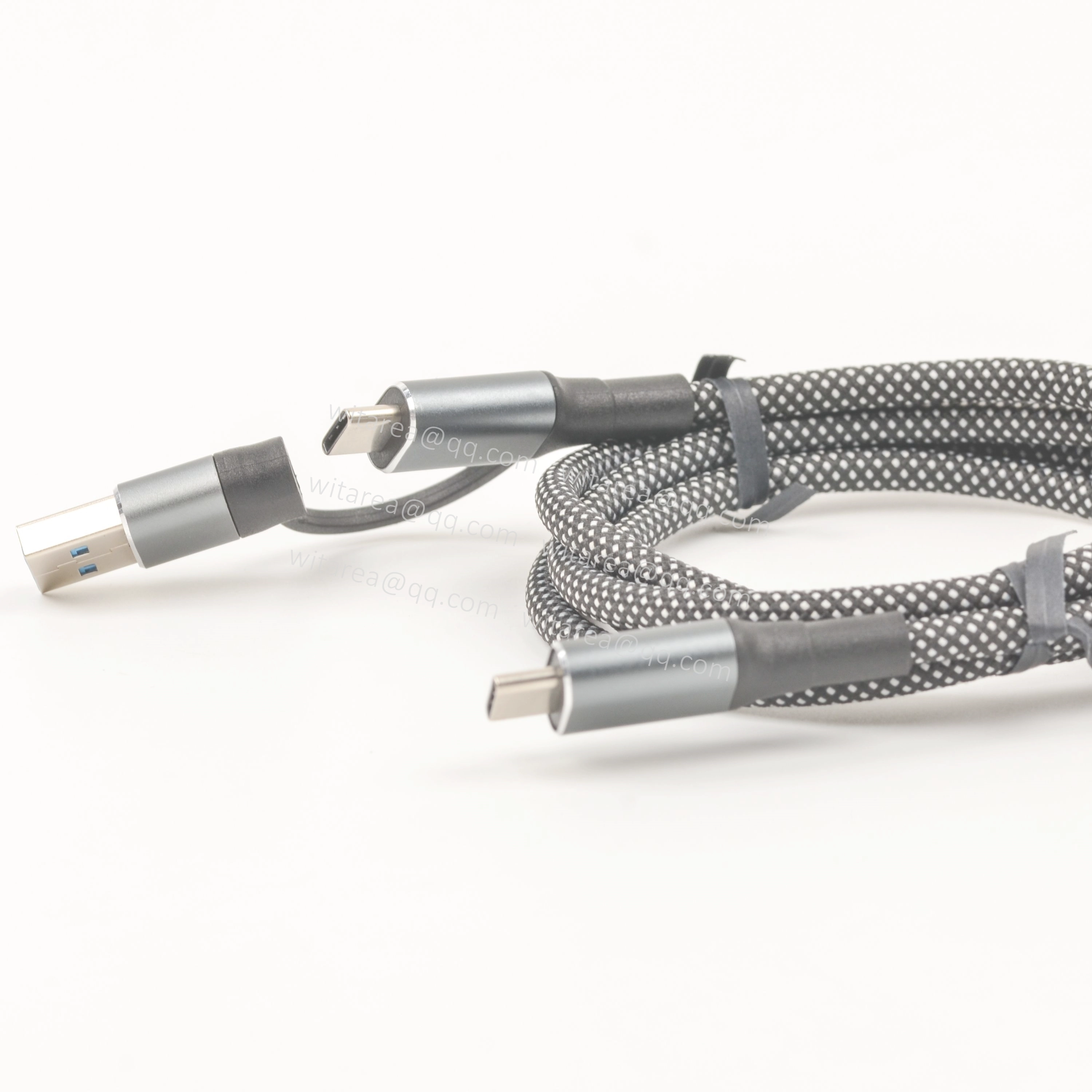 2-in-1 USB-A to USB-C to USB-C Cable