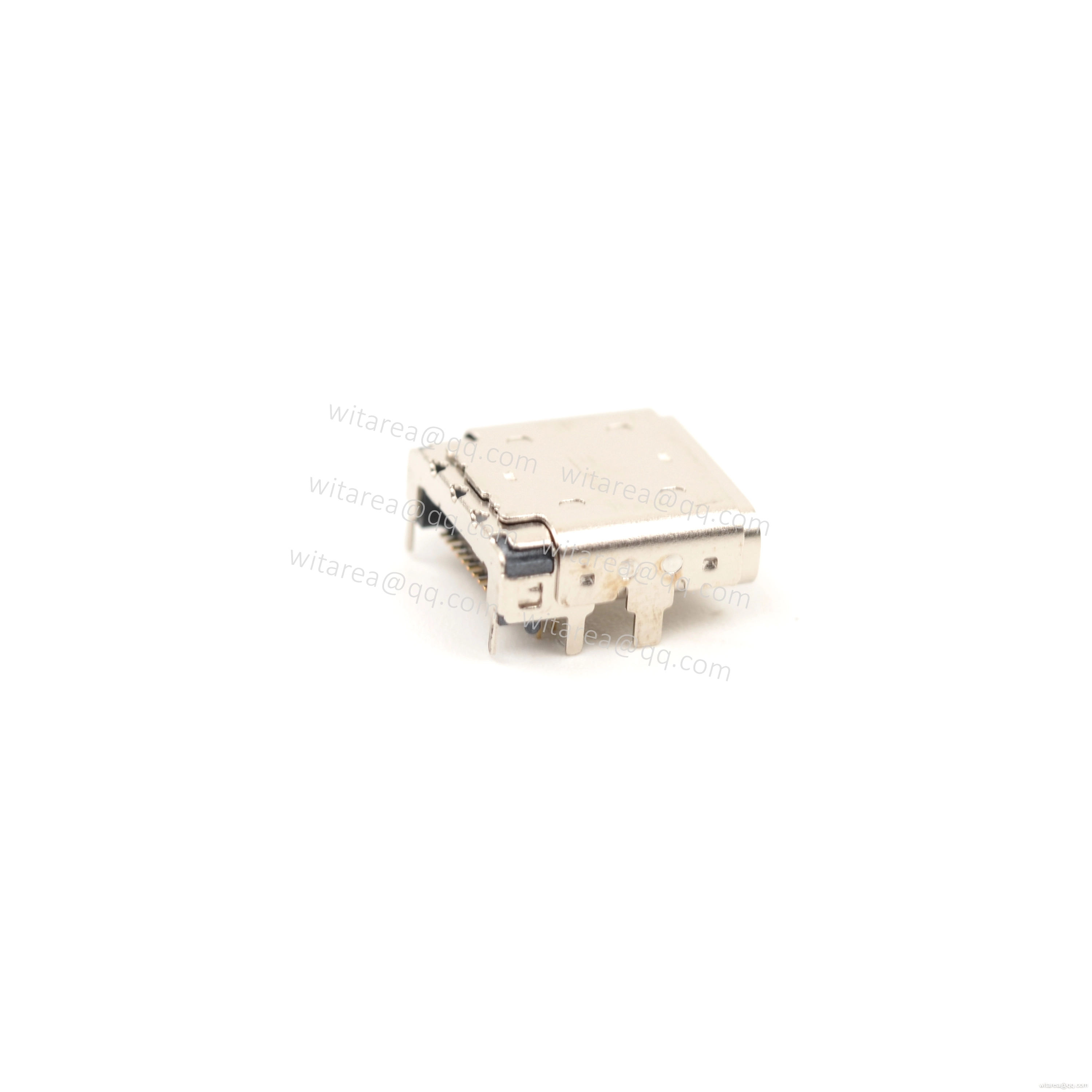 USB3.1 TYPE C 24P TOP-MOUNT DIP+SMT RECEPTACLE , WITH BRACKET ,CH=1.73MM,L=9.34MM
