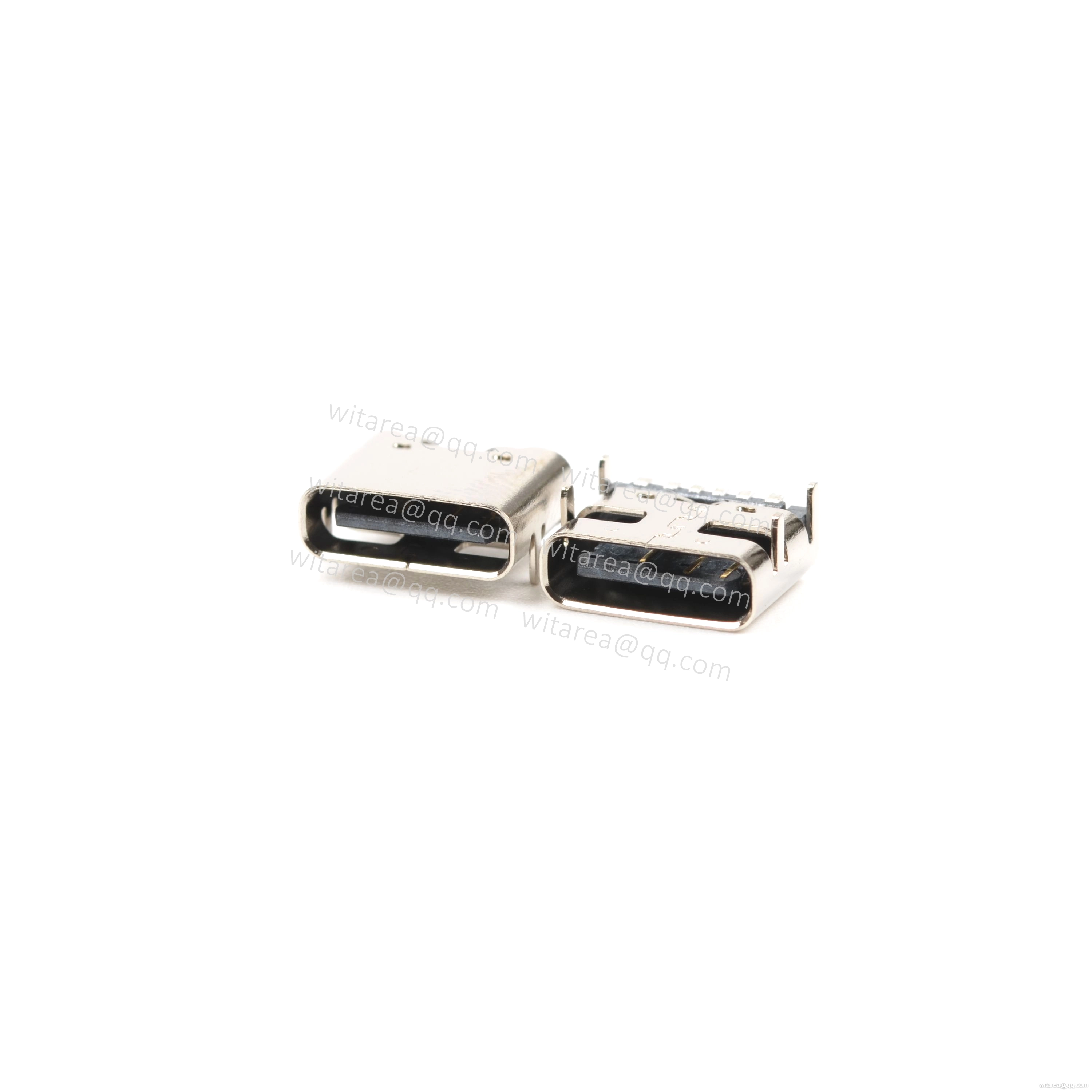 USB2.0 TYPE C 6P TOP-MOUNT SMT RECEPTACLE ,CH=1.68MM,L=6.8MM