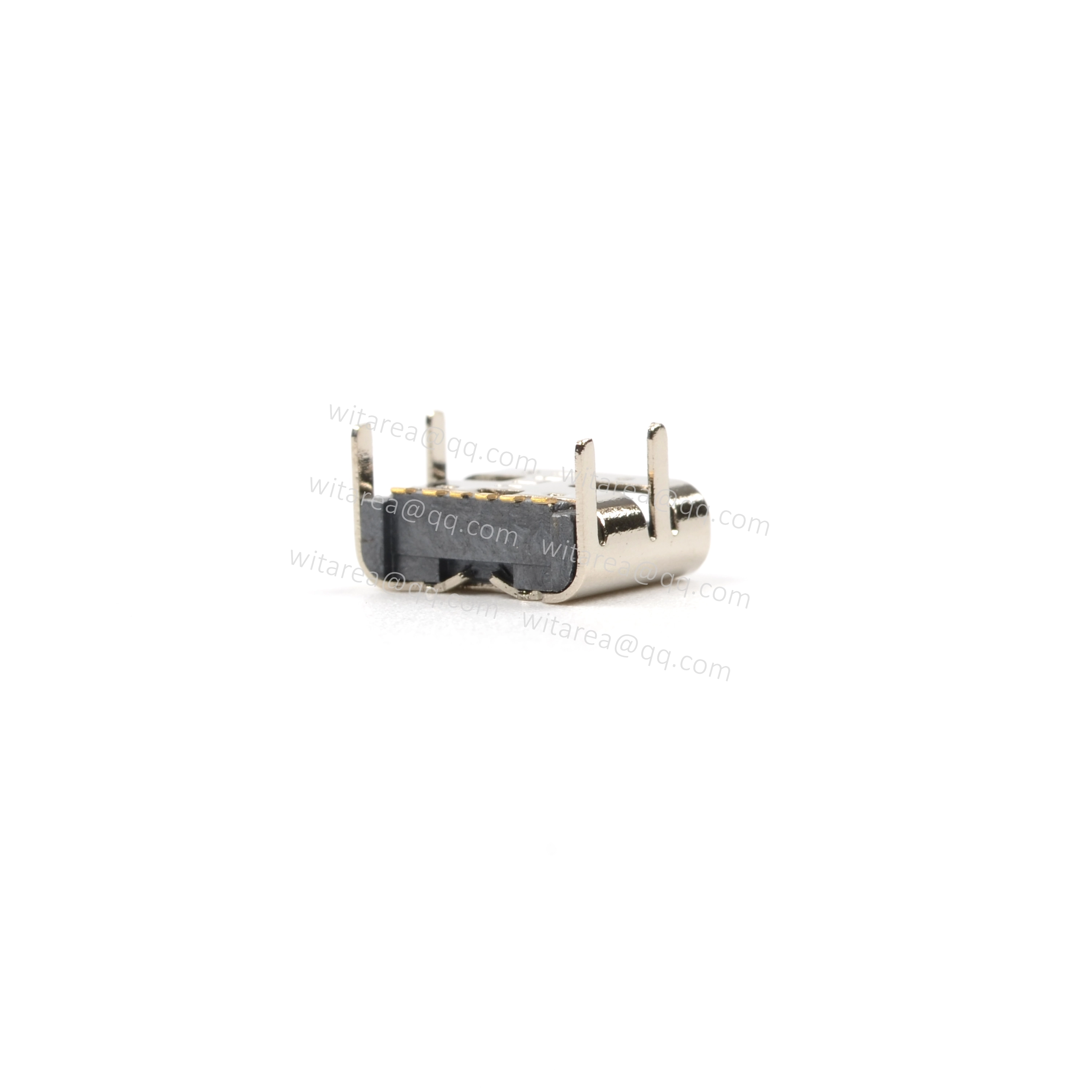 USB2.0 TYPE C 6P TOP-MOUNT SMT RECEPTACLE ,CH=1.68MM,L=6.8MM STAKES=1.9MM