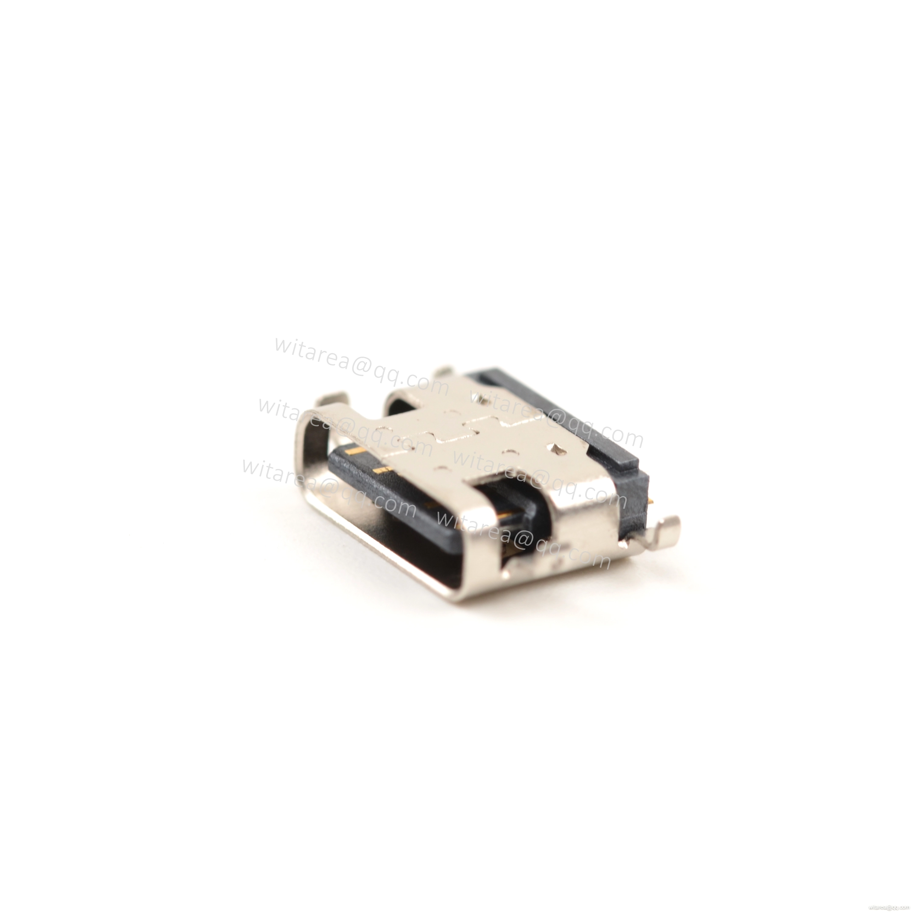 USB2.0 TYPE C 16P MID-MOUNT SMT RECEPTACLE WITH SPRING  ,CH=0.02MM,L= 6.5MM