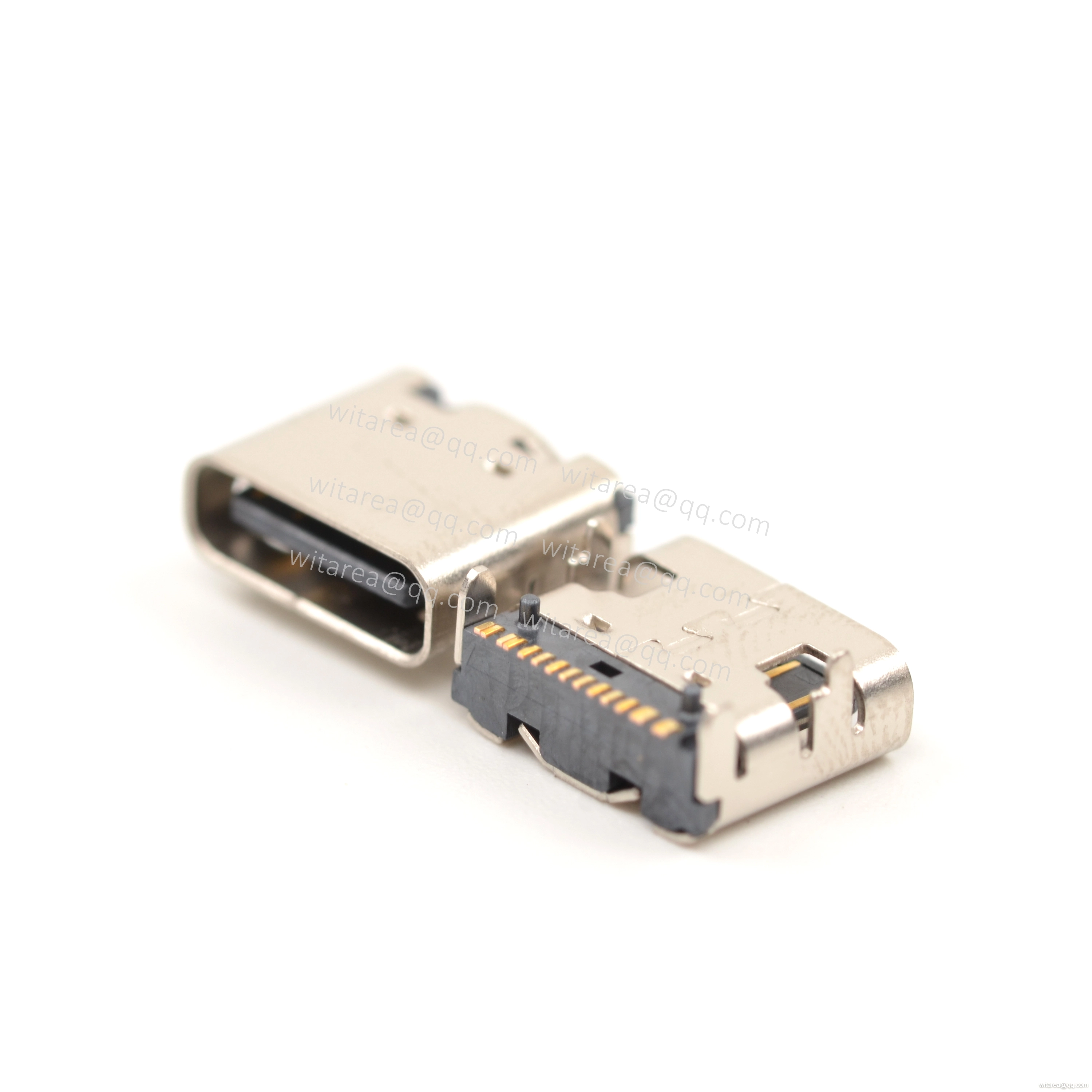 USB2.0 TYPE C 16P TOP-MOUNT SMT RECEPTACLE,CH=1.68MM,L=7.35MM
