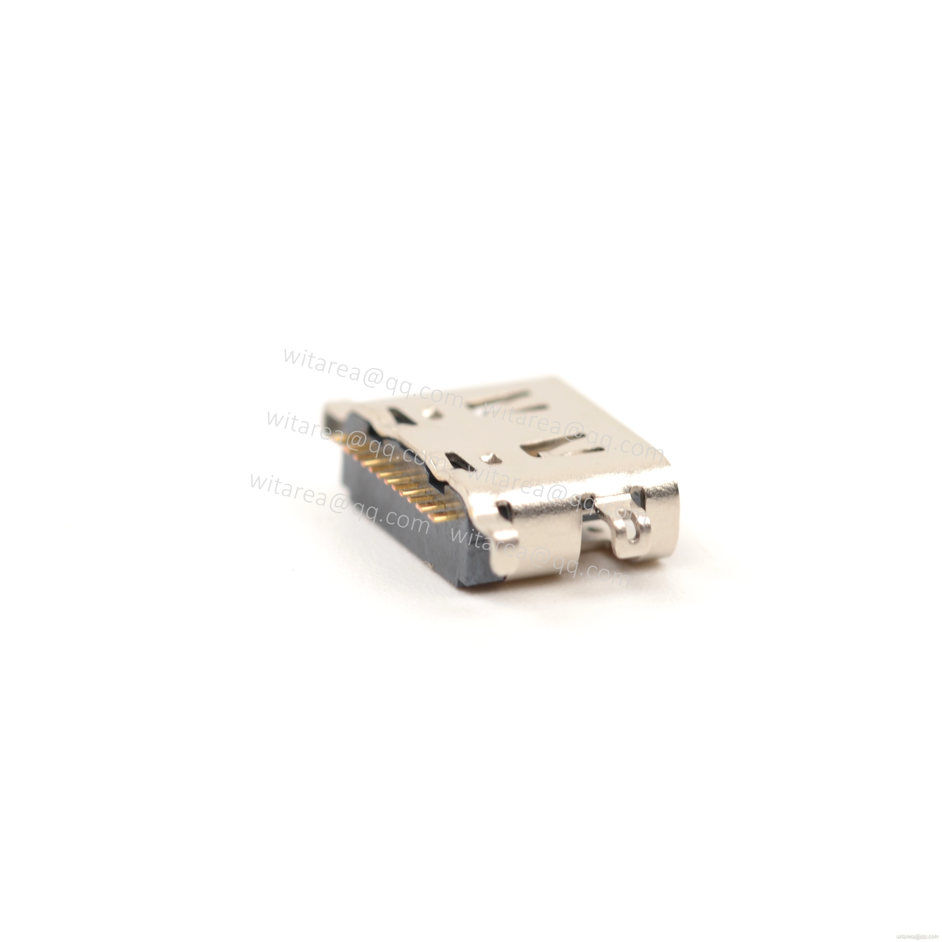 USB2.0 TYPE C 16P MID-MOUNT SMT RECEPTACLE WITH SPRING  ,CH=0.52MM,L= 6.5MM