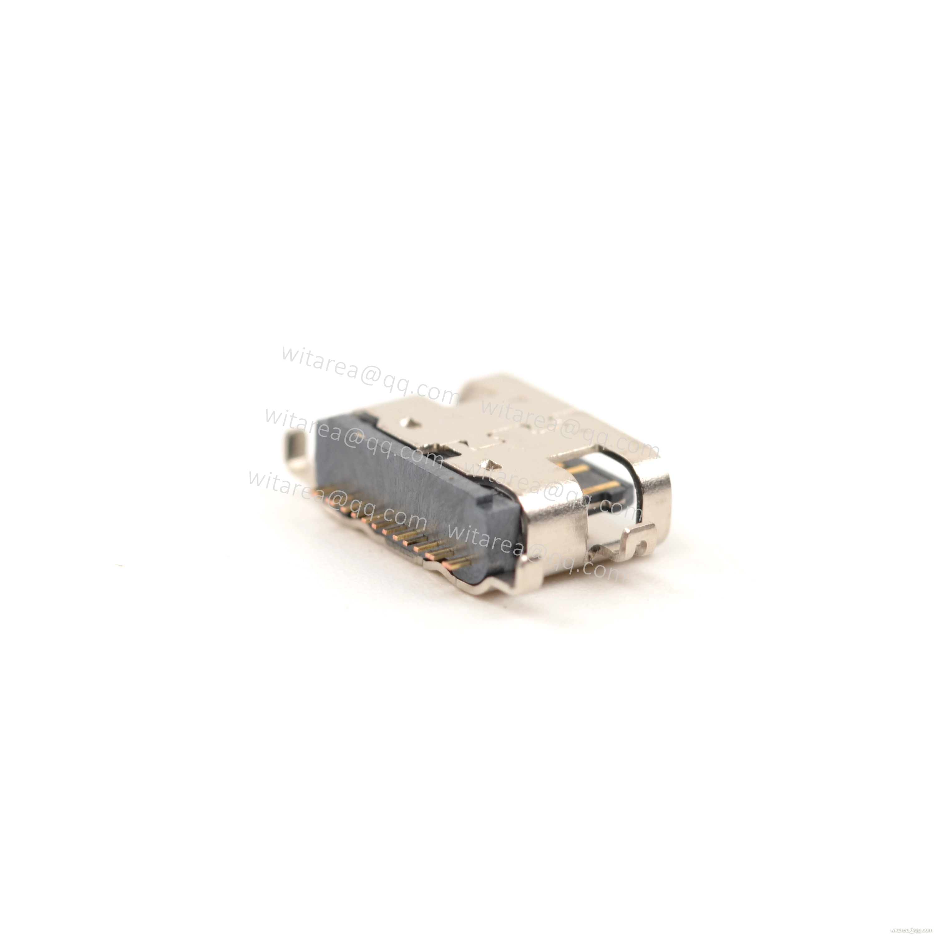 USB2.0 TYPE C 16P MID-MOUNT SMT RECEPTACLE WITH SPRING  ,CH=0.52MM,L= 6.5MM