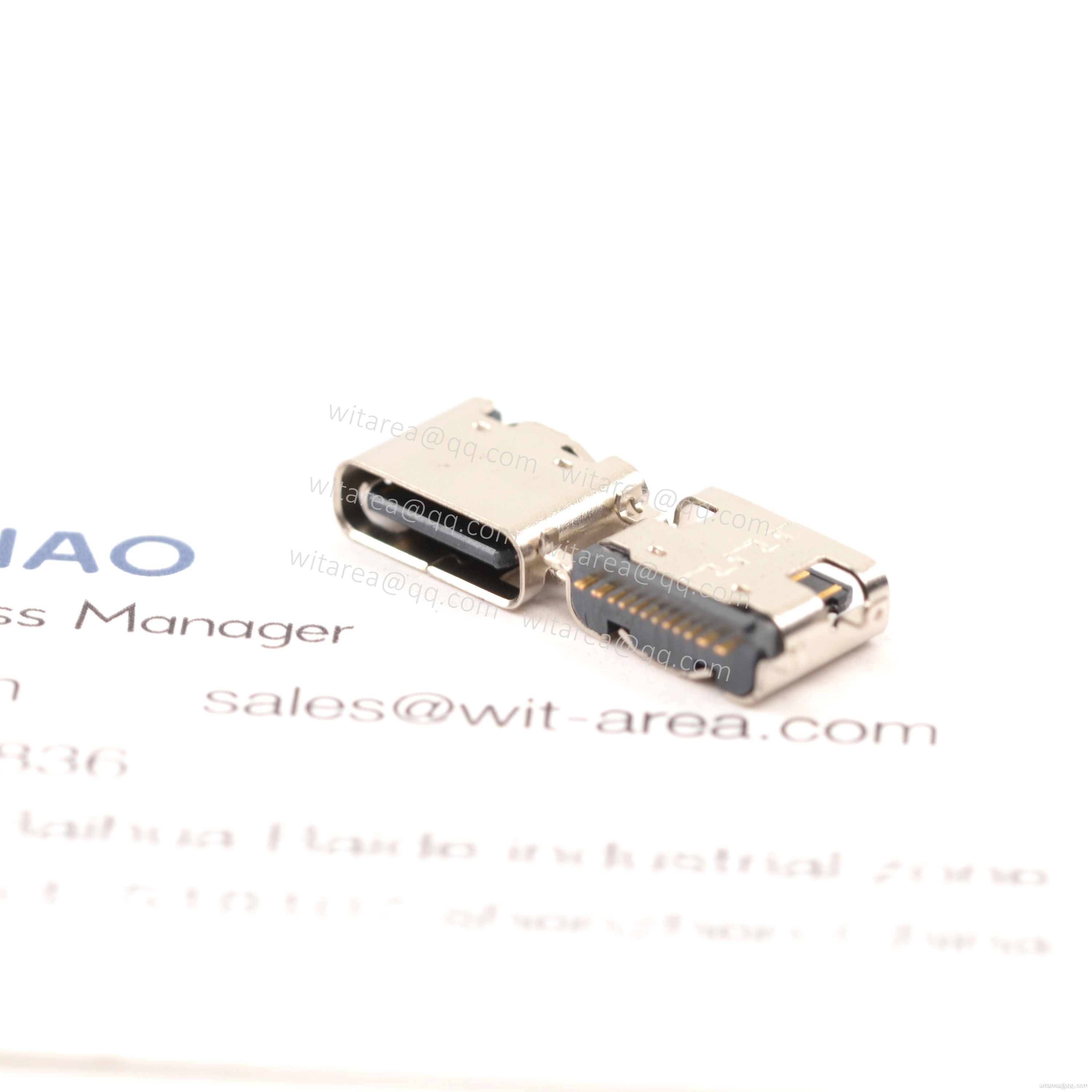 USB2.0 TYPE C 16P MID-MOUNT SMT RECEPTACLE ,CH=0.78MM,L= 6.5MM