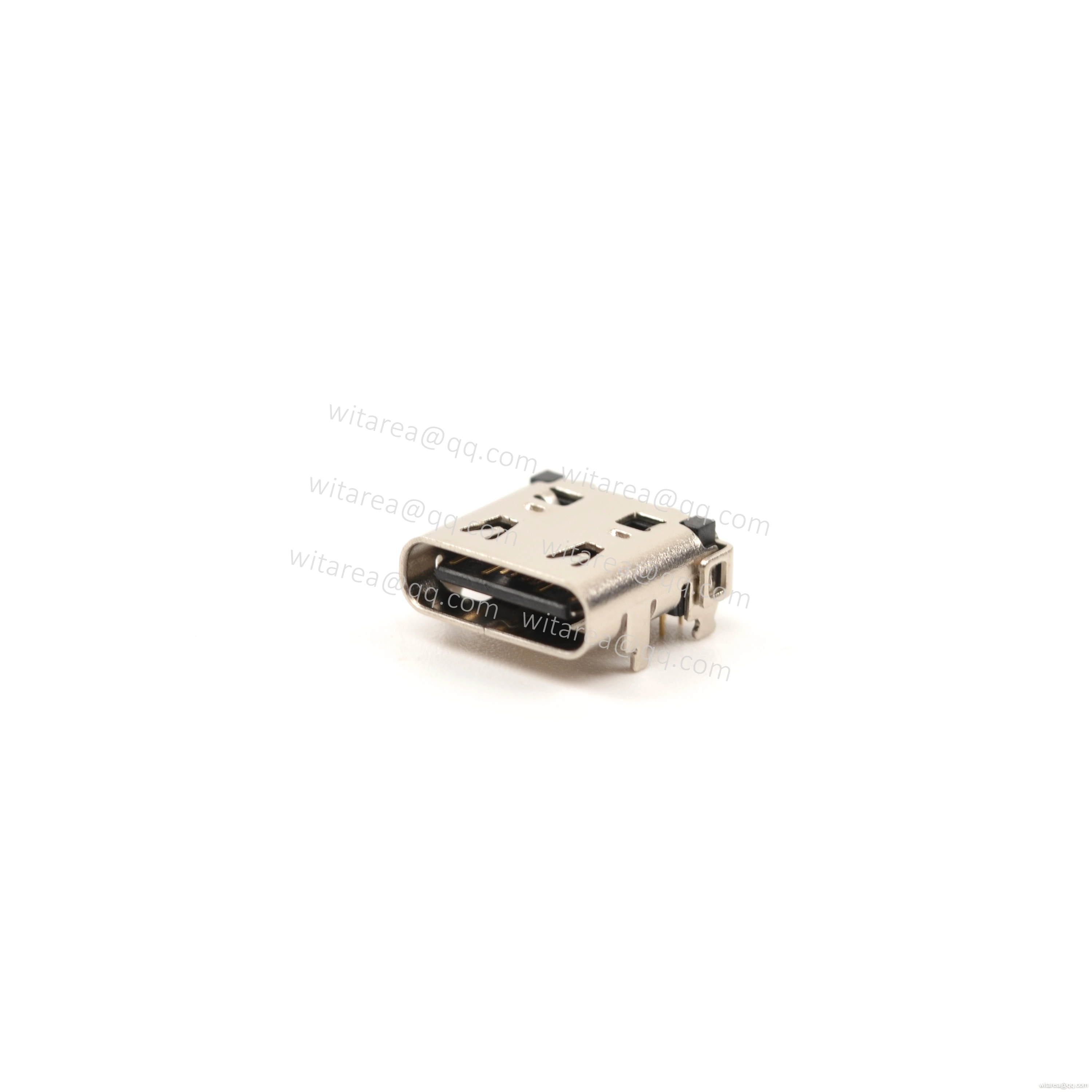 USB2.0 TYPE C 16P TOP-MOUNT DIP RECEPTACLE WITH SPRING  ,CH=1.62MM,L=8.97MM