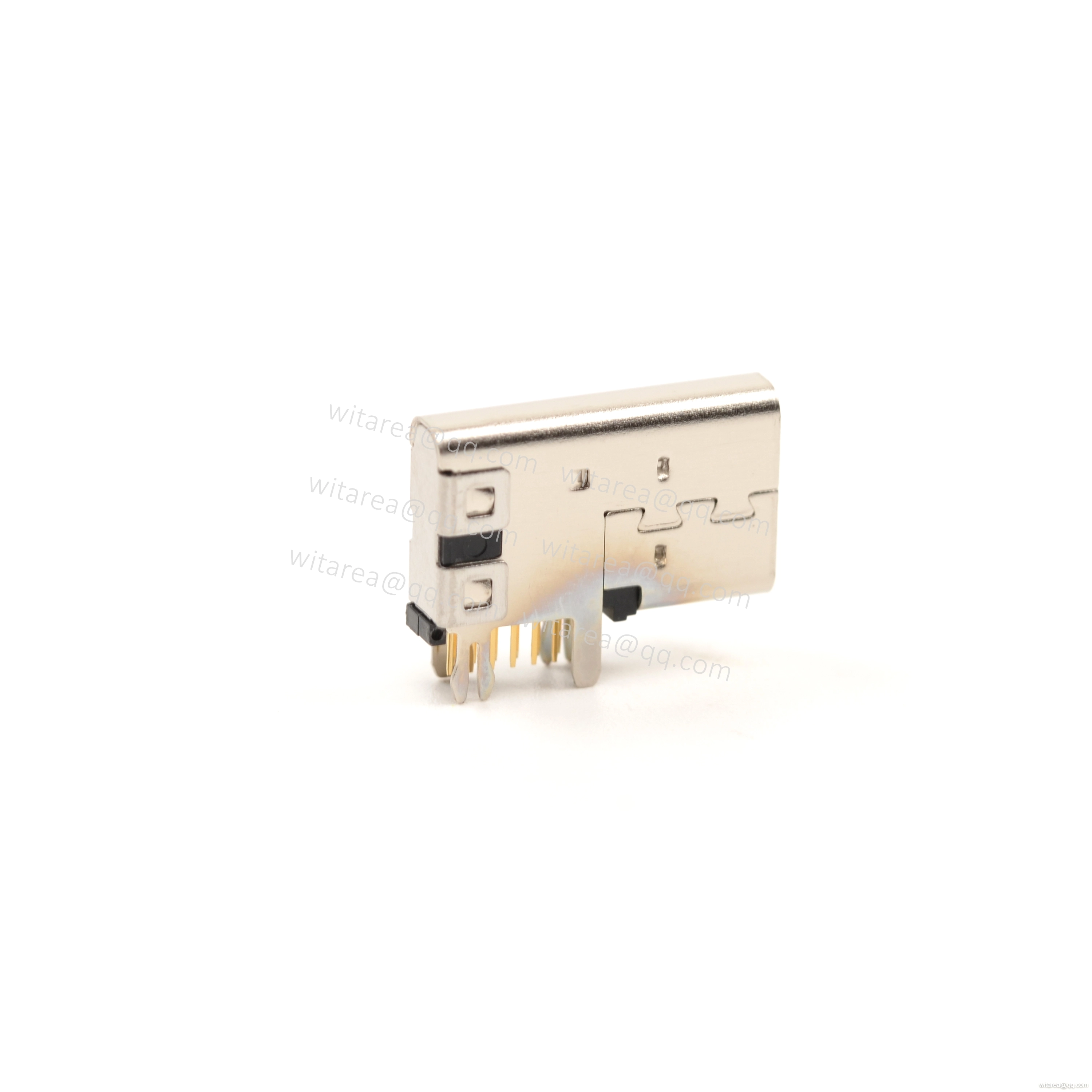 USB2.0 TYPE C 14P FLAG-MOUNT DUAL-ROW DIP RECEPTACLE ,CH=4.57MM,L=14.55MM