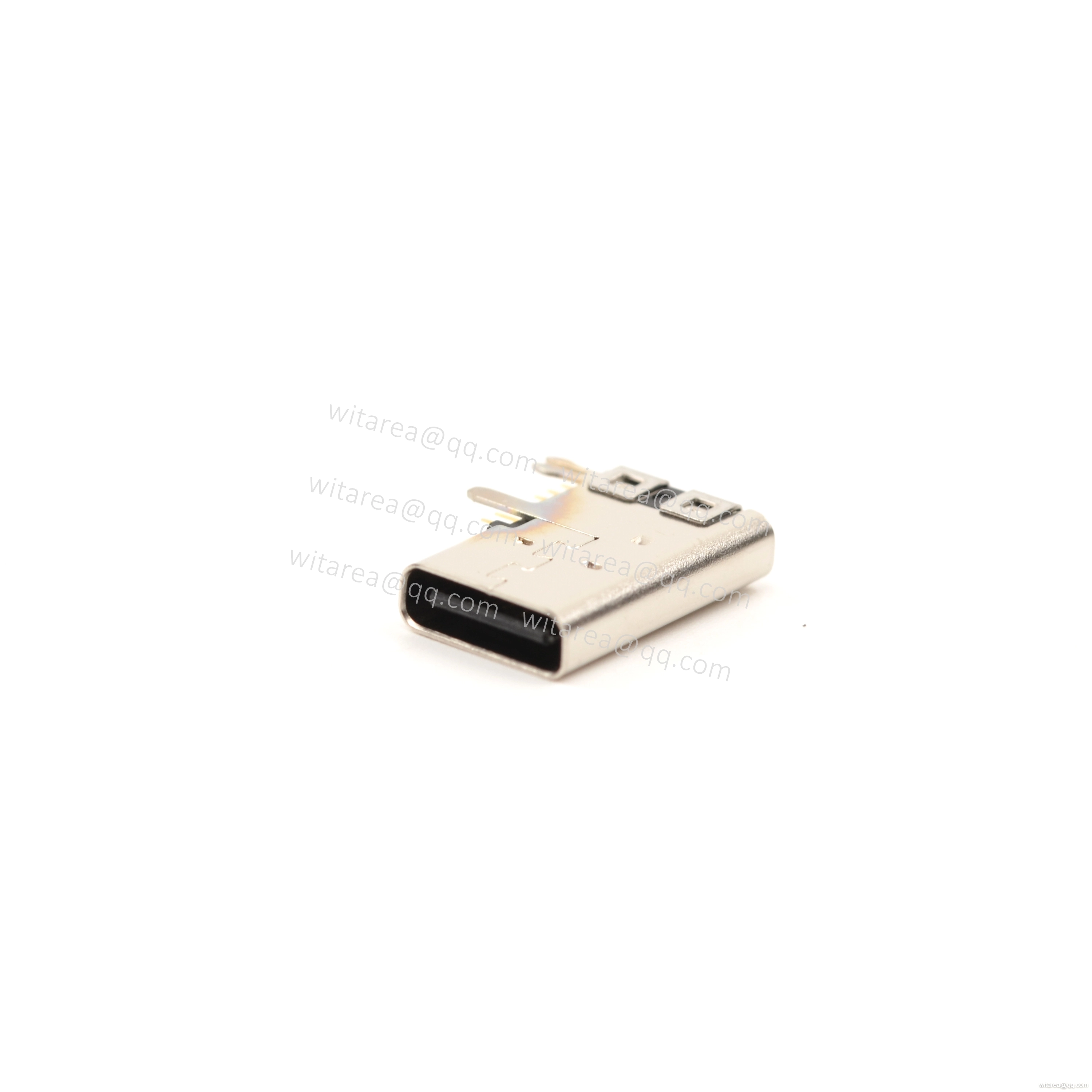 USB2.0 TYPE C 14P FLAG-MOUNT DUAL-ROW DIP RECEPTACLE ,CH=4.57MM,L=14.55MM