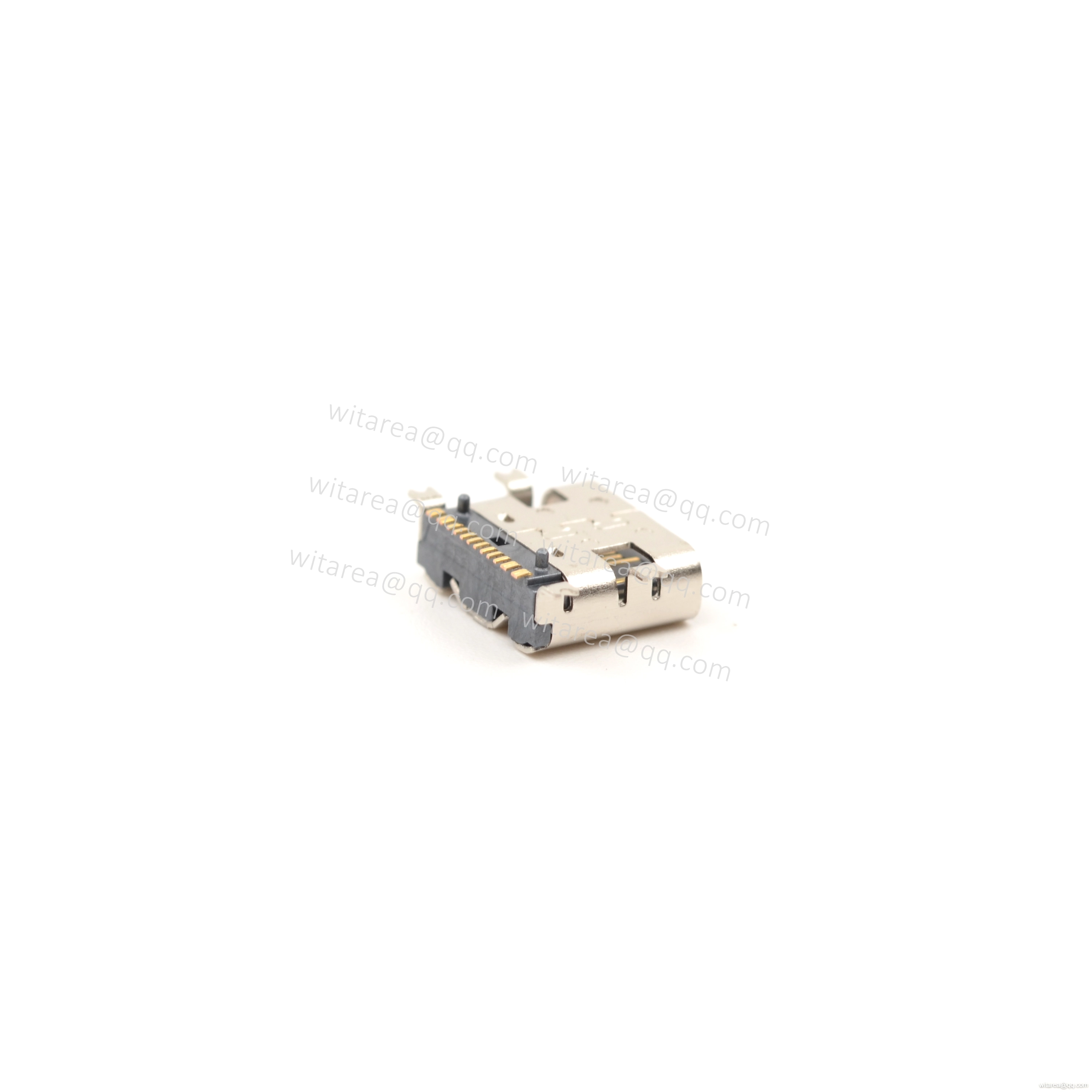 USB2.0 TYPE C 16P TOP-MOUNT SMT RECEPTACLE WITH SPRING  ,CH=1.68MM,L= 7.35MM