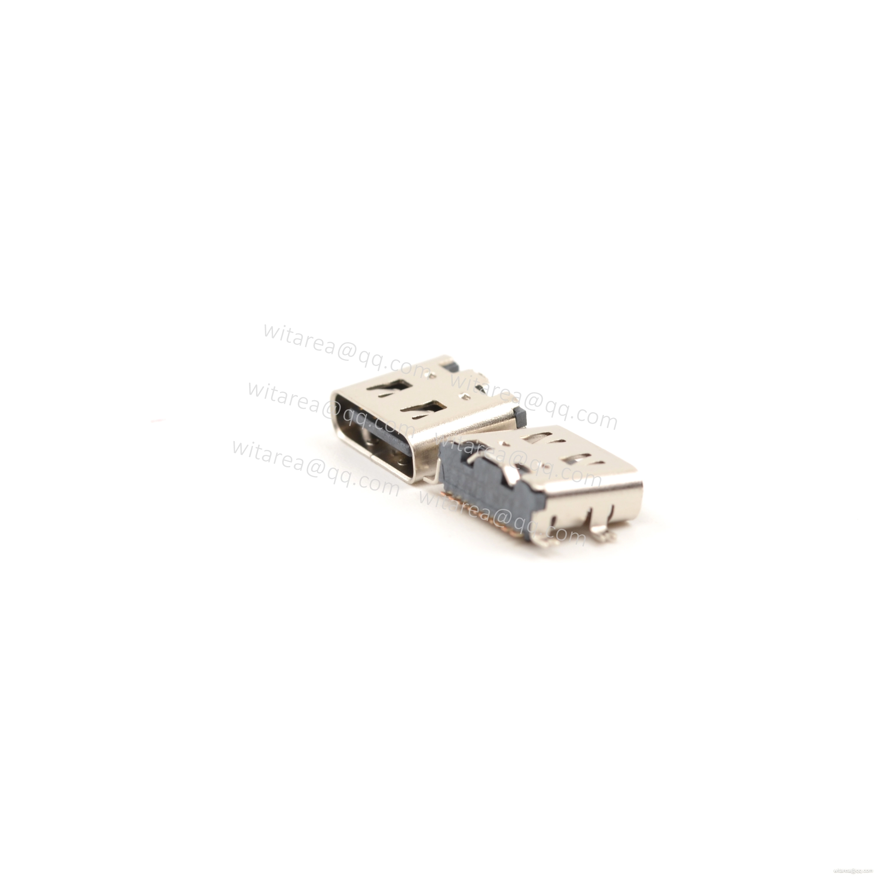 USB2.0 TYPE C 16P TOP-MOUNT SMT RECEPTACLE WITH SPRING  ,CH=1.68MM,L= 7.35MM