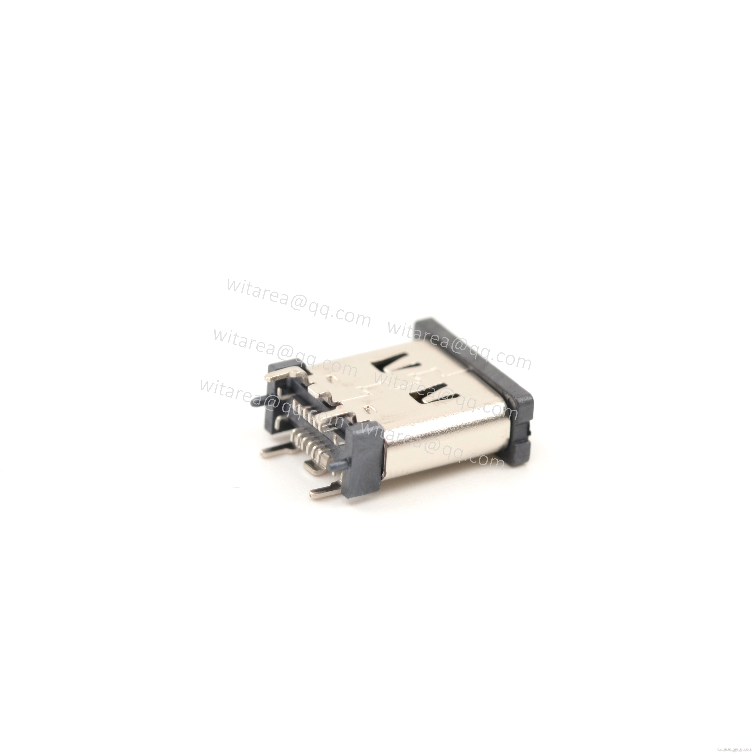 USB2.0 TYPE C 16P VERTICAL-MOUNT SMT RECEPTACLE WITH SPRING ,H=9.3MM