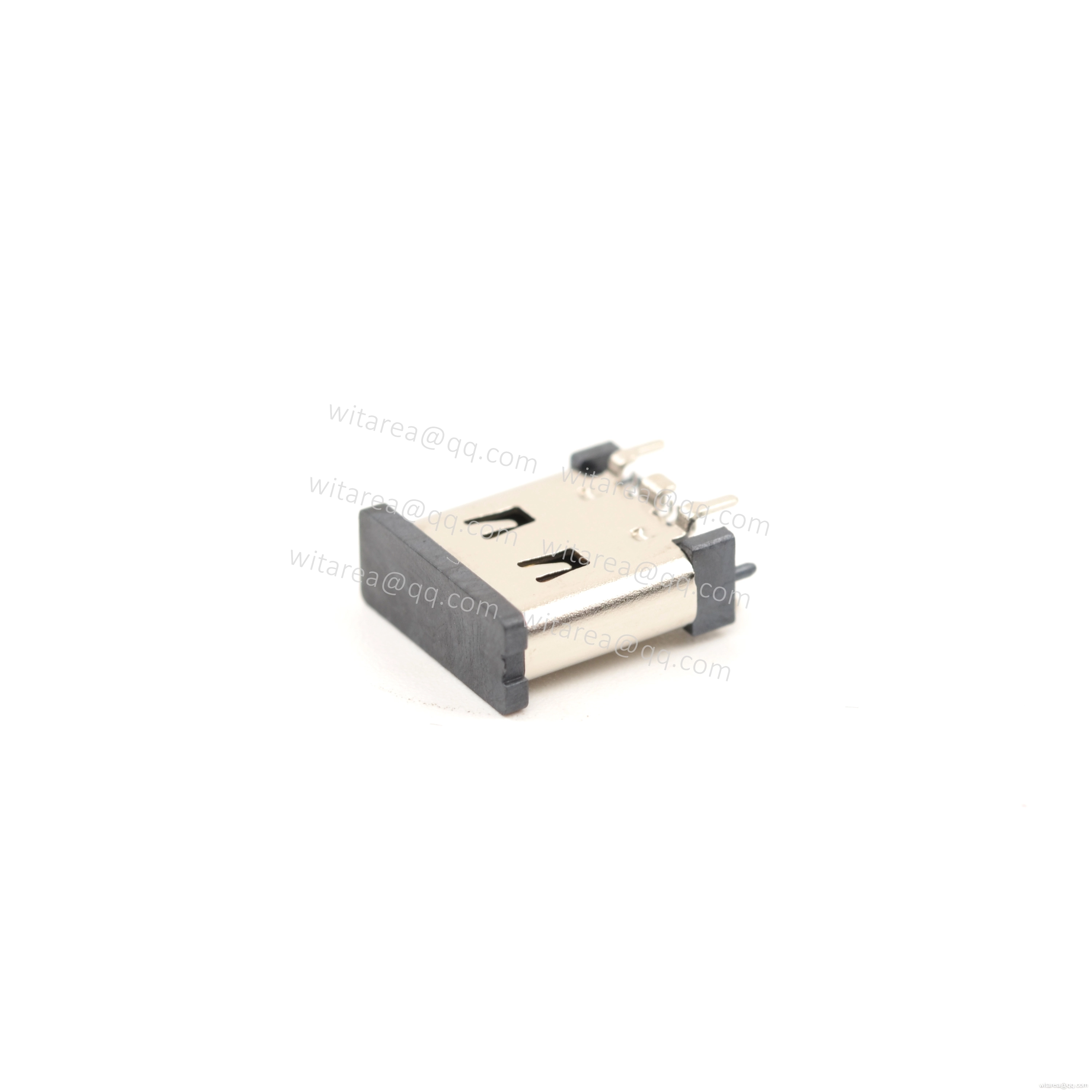 USB2.0 TYPE C 16P VERTICAL-MOUNT SMT RECEPTACLE WITH SPRING ,H=9.3MM