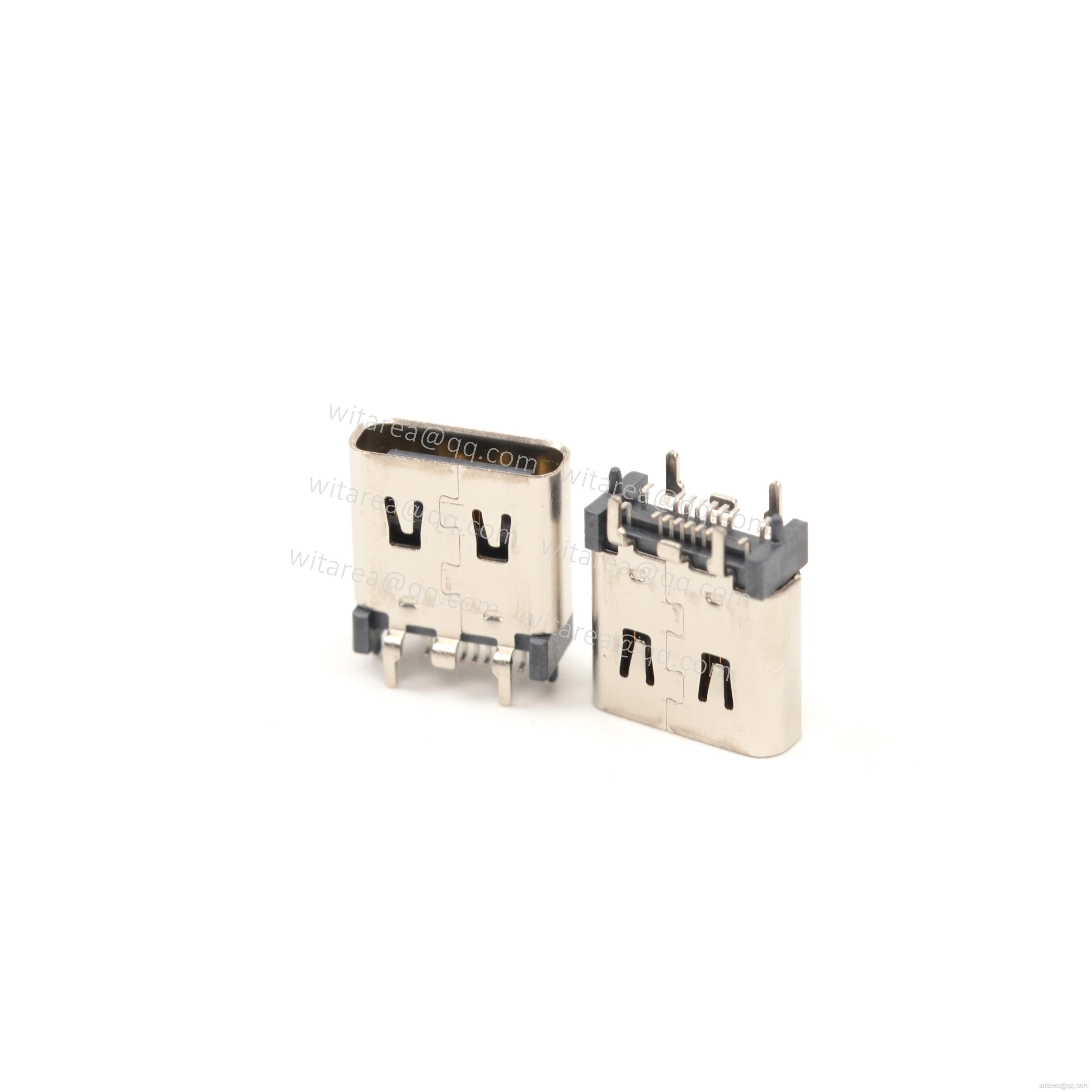 USB2.0 TYPE C 16P VERTICAL-MOUNT SMT RECEPTACLE WITH SPRING ,H=9.3MM