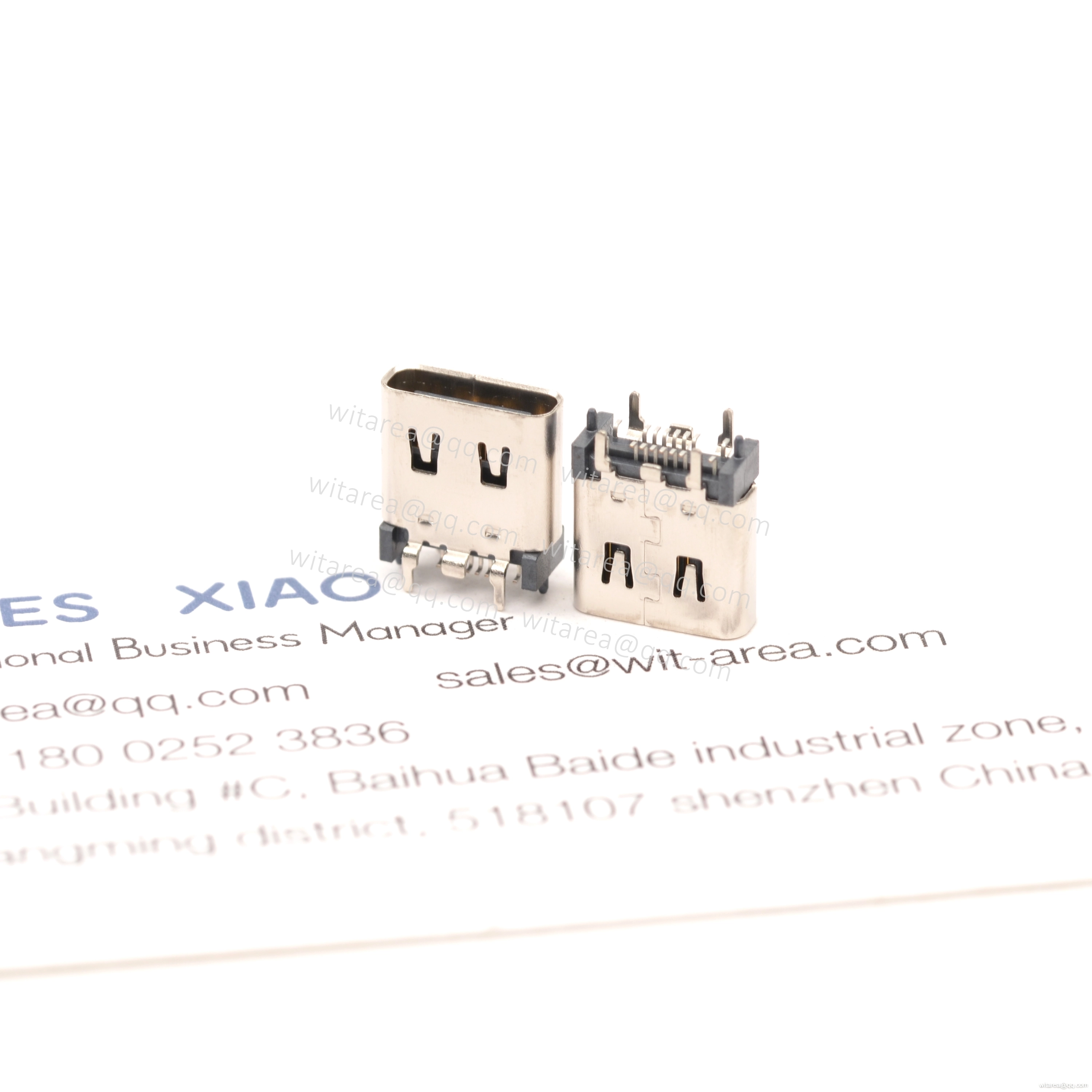 USB2.0 TYPE C 16P VERTICAL-MOUNT SMT RECEPTACLE WITH SPRING ,H=9.3MM