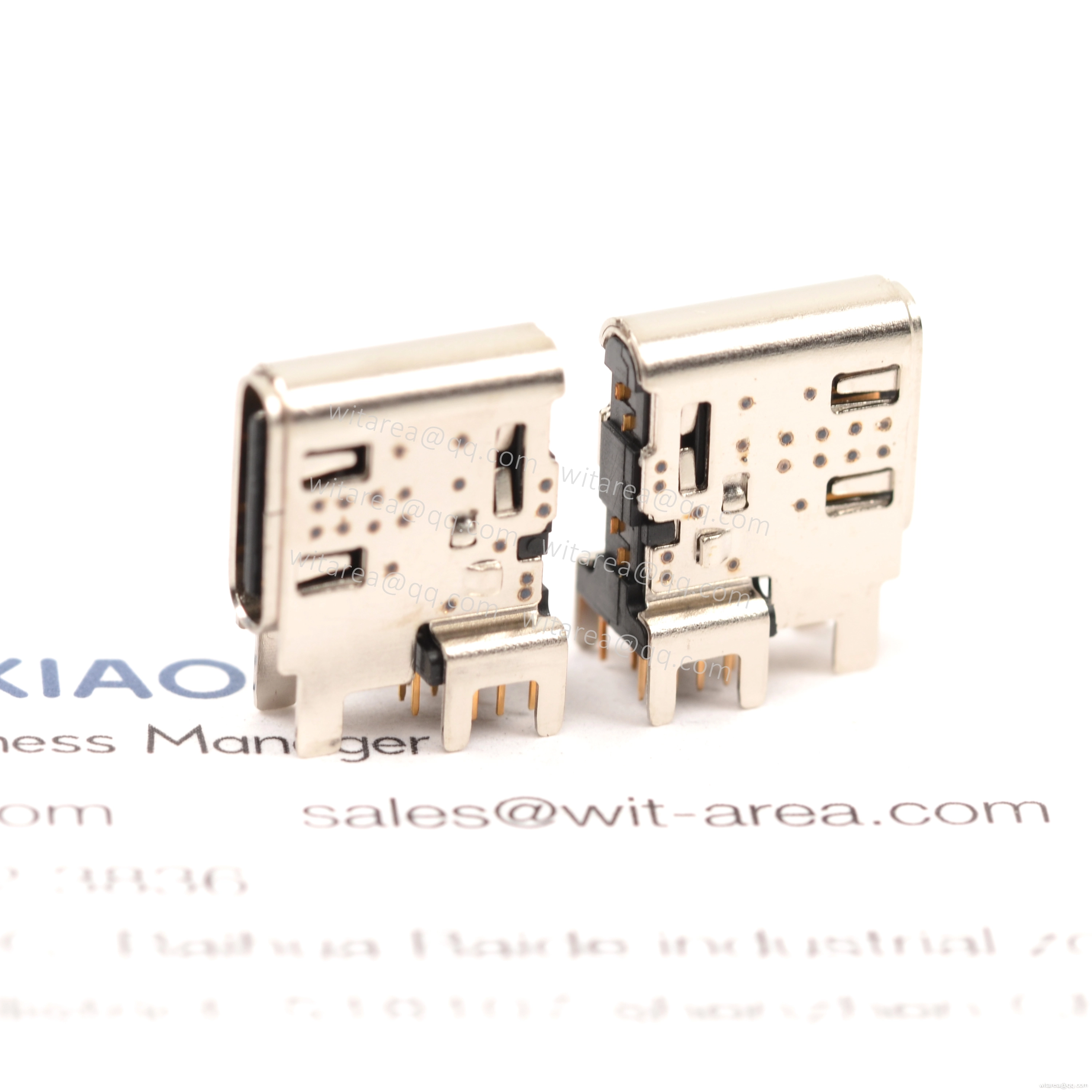 USB2.0 TYPE C 16P FLAG-MOUNT DIP RECEPTACLE ,CH=6.6MM,L=10.4MM