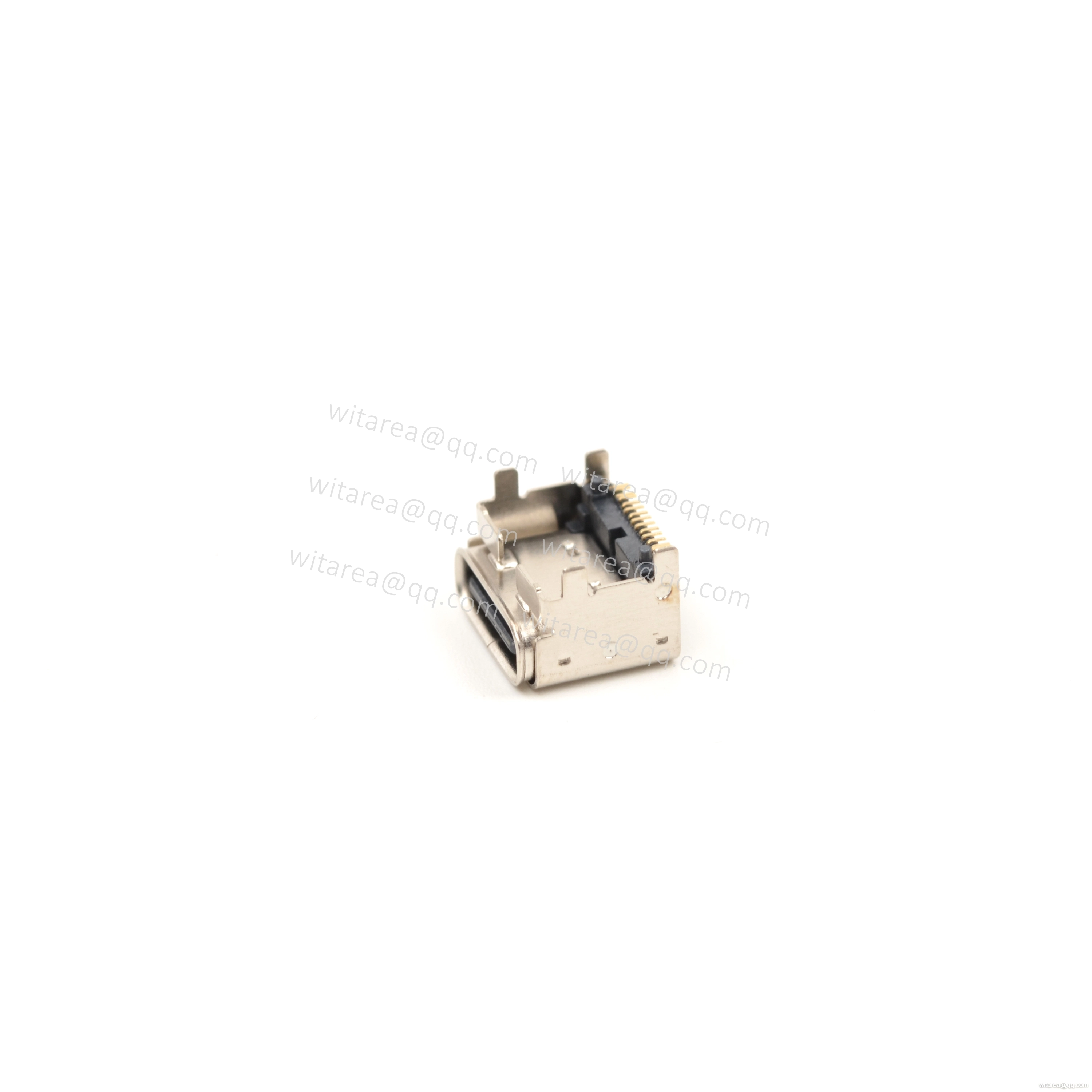 USB2.0 TYPE C 16P TOP-MOUNT SMT RECEPTACLE WITH BRACKET ,CH=3.5MM,L=8MM