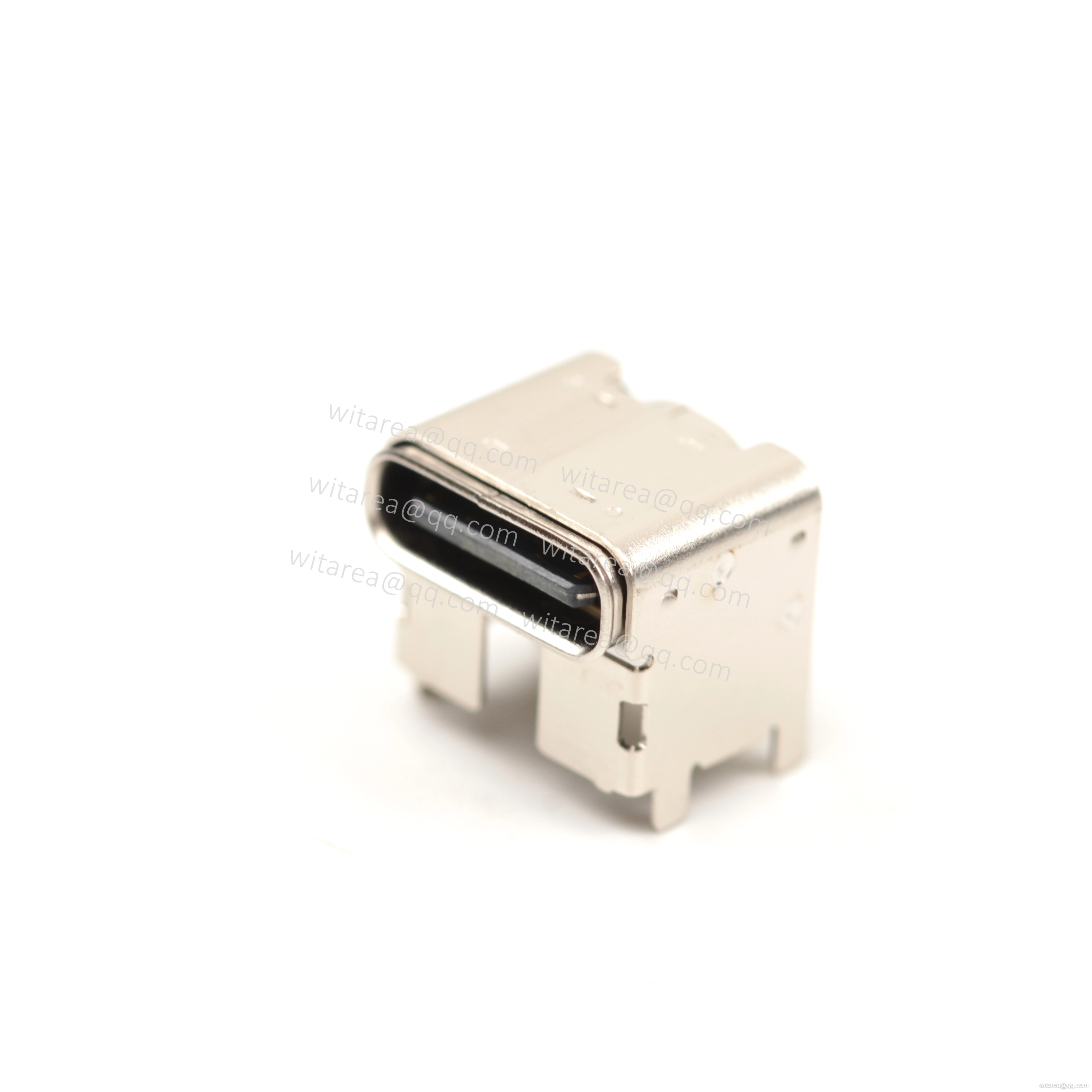 USB2.0 TYPE C 16P TOP-MOUNT SMT RECEPTACLE WITH BRACKET ,CH=5.9MM,L=8MM