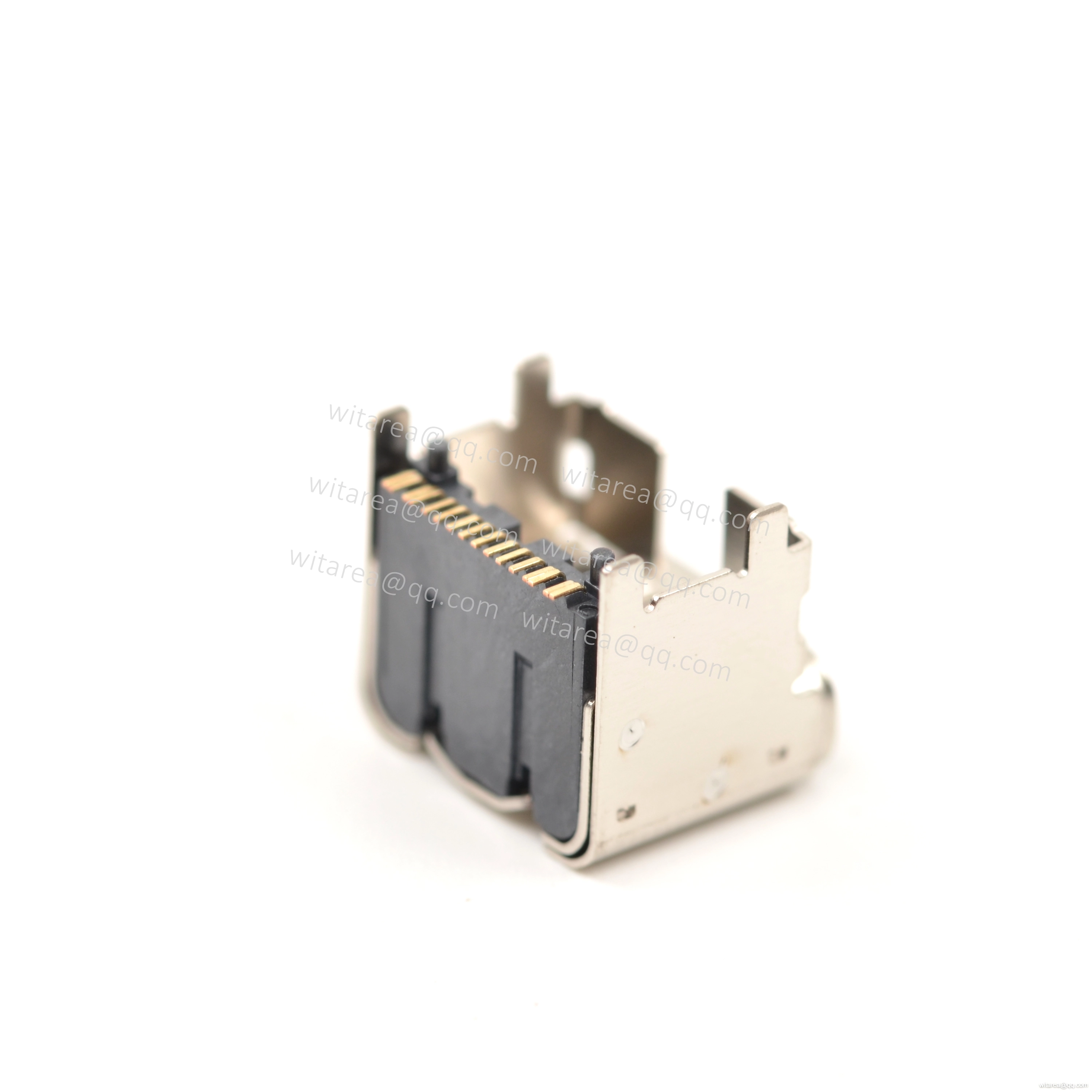 USB2.0 TYPE C 16P TOP-MOUNT SMT RECEPTACLE WITH BRACKET ,CH=5.9MM,L=8MM
