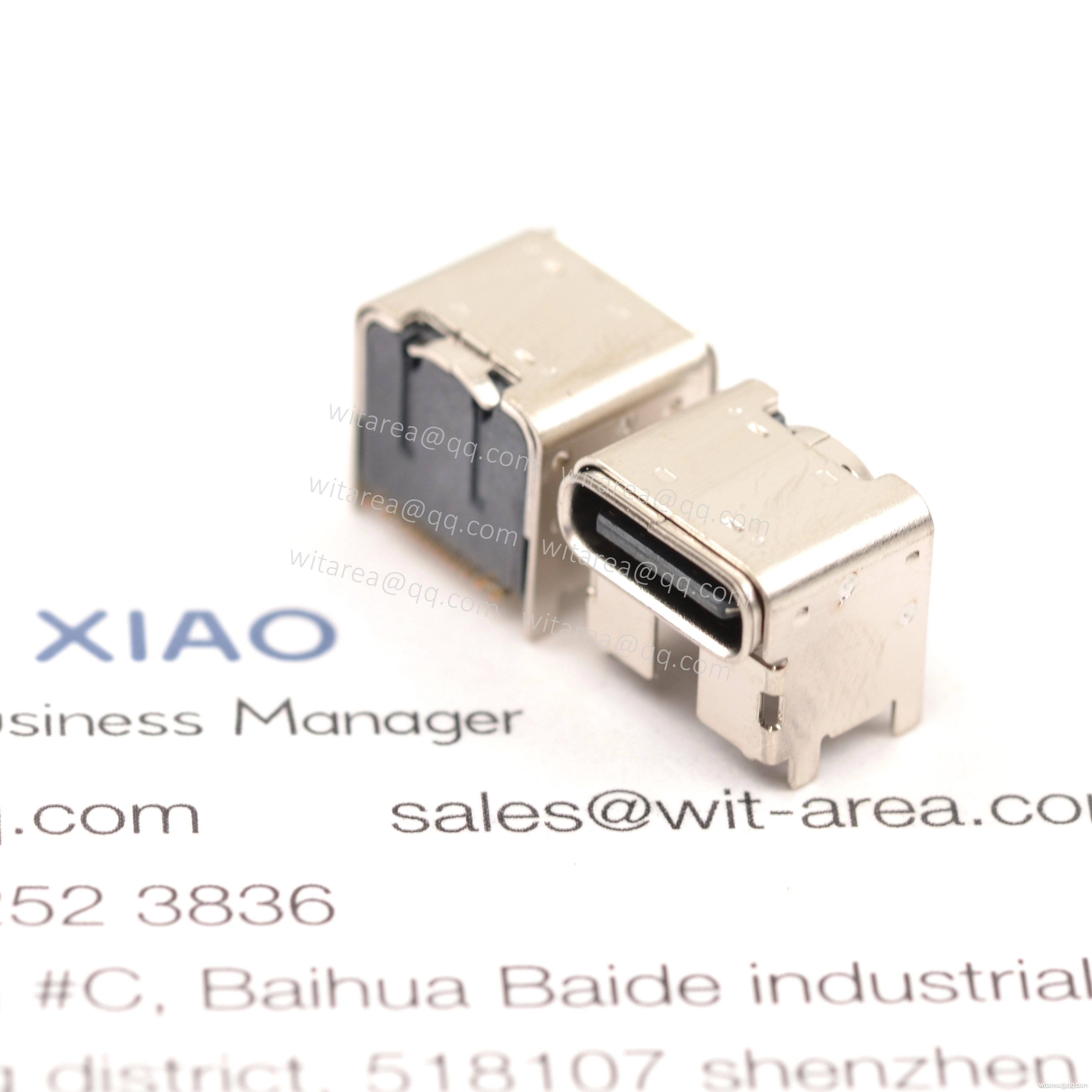 USB2.0 TYPE C 16P TOP-MOUNT SMT RECEPTACLE WITH BRACKET ,CH=5.9MM,L=8MM