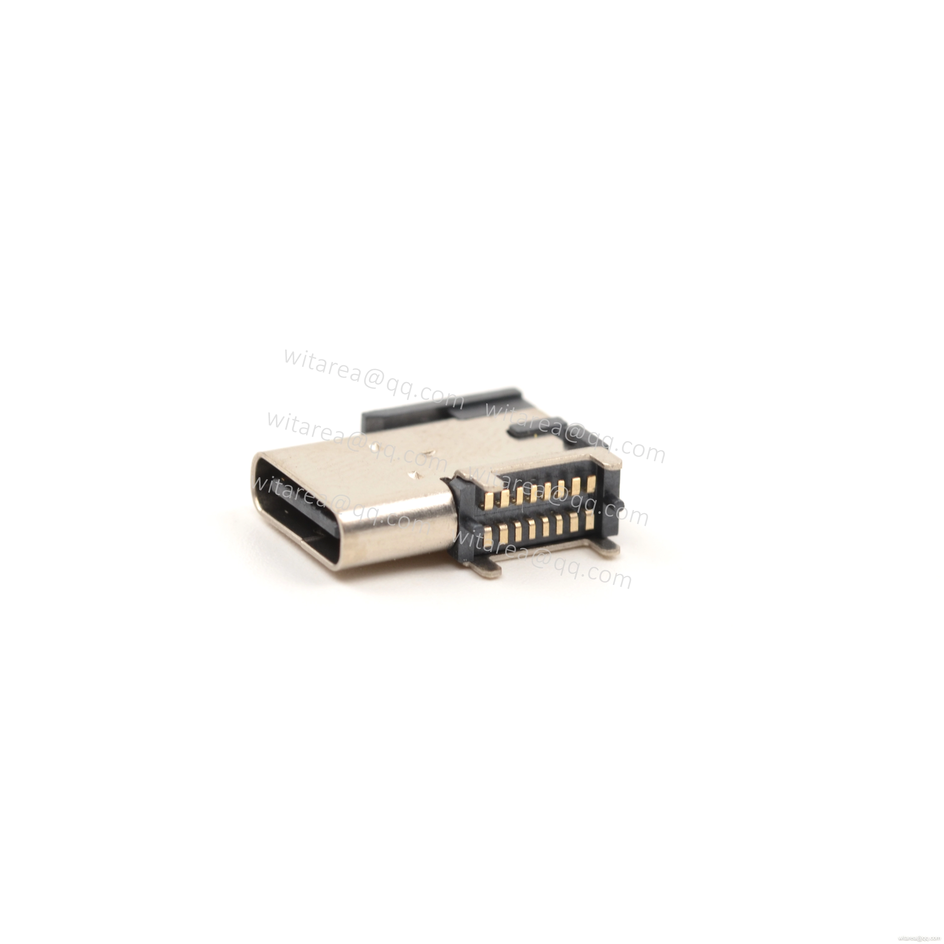 USB2.0 TYPE C 16P FLAG-MOUNT SMT RECEPTACLE ,CH=4.58MM,L=14MM