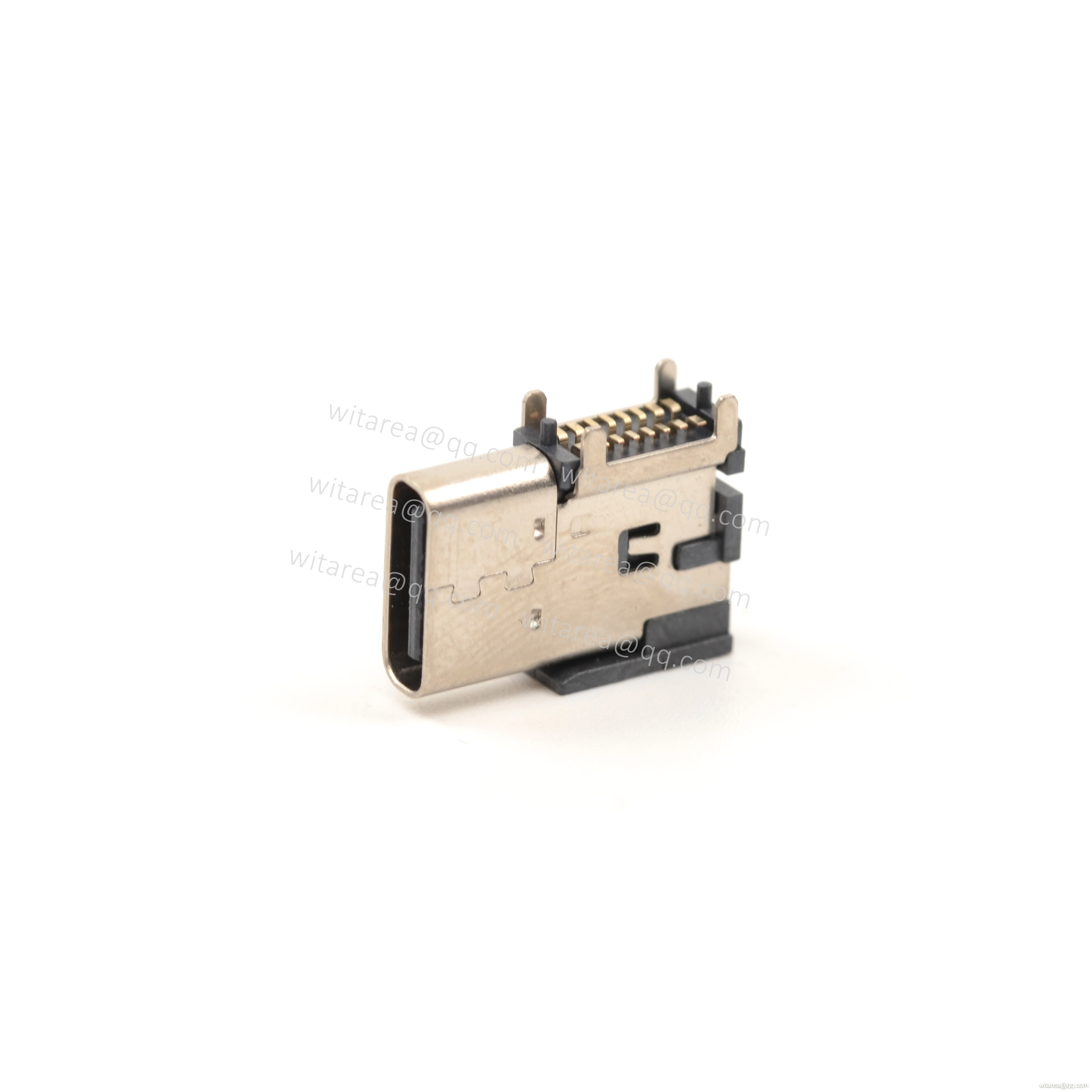 USB2.0 TYPE C 16P FLAG-MOUNT SMT RECEPTACLE ,CH=4.58MM,L=14MM