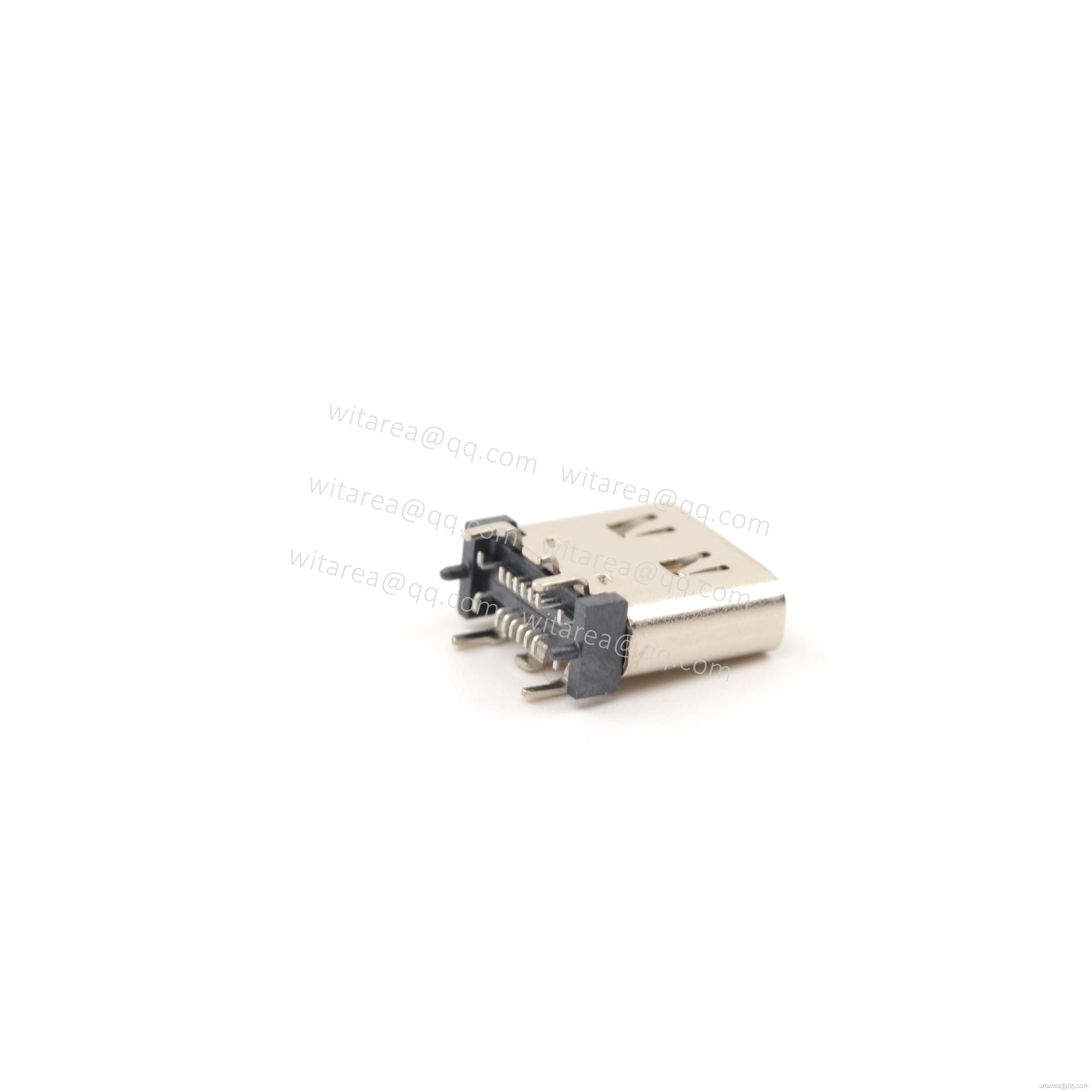 USB2.0 TYPE C 16P VERTICAL-MOUNT SMT RECEPTACLE WITH SPRING ,H=8.8MM,L=8.8MM