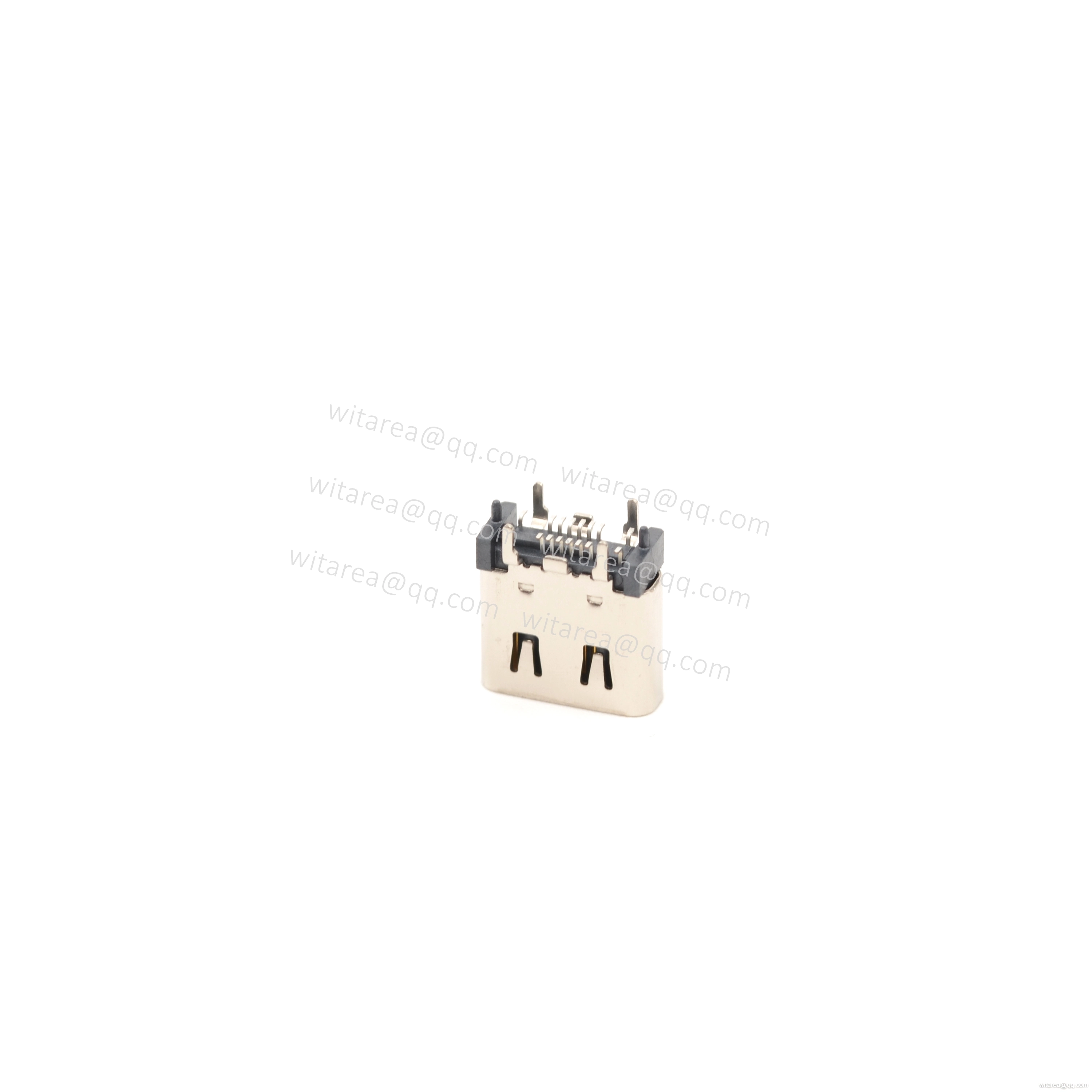 USB2.0 TYPE C 16P VERTICAL-MOUNT SMT RECEPTACLE WITH SPRING ,H=8.8MM,L=8.8MM