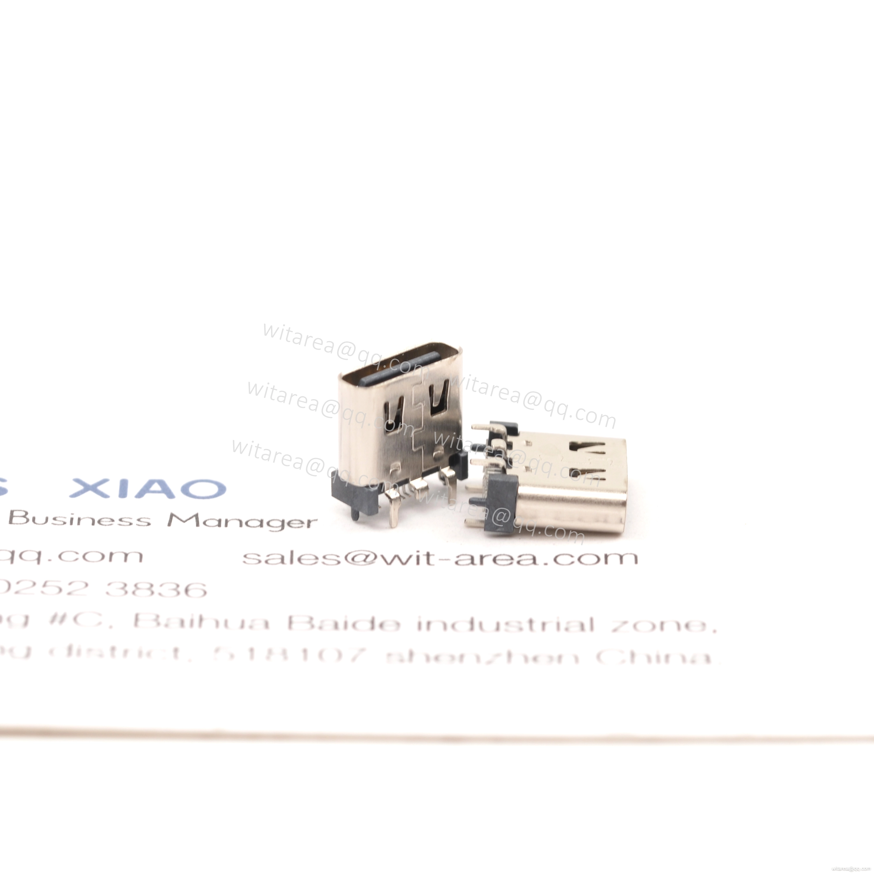 USB2.0 TYPE C 16P VERTICAL-MOUNT SMT RECEPTACLE WITH SPRING ,H=8.8MM,L=8.8MM