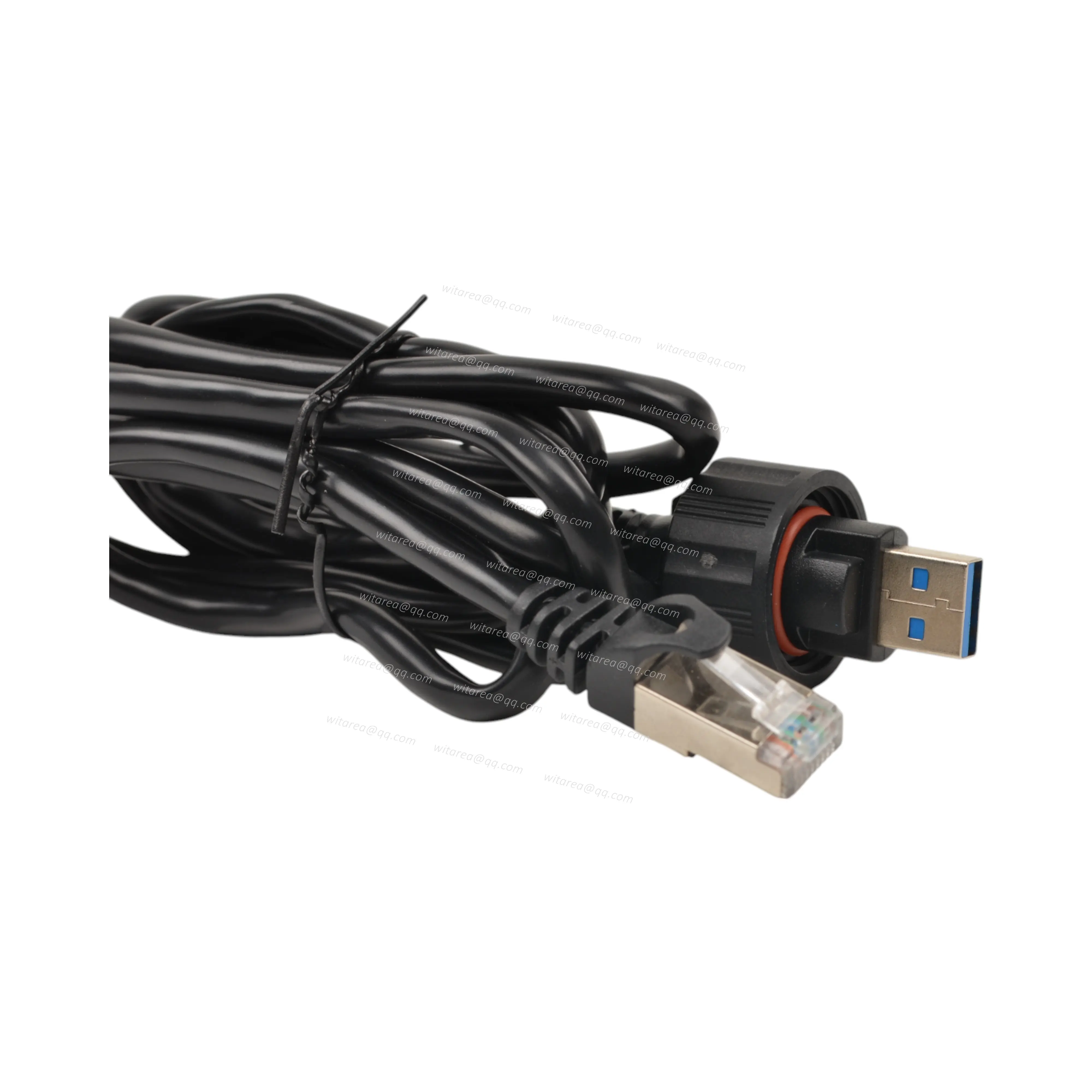 Waterproof USB 3.0 AM to RJ45 Female cable
