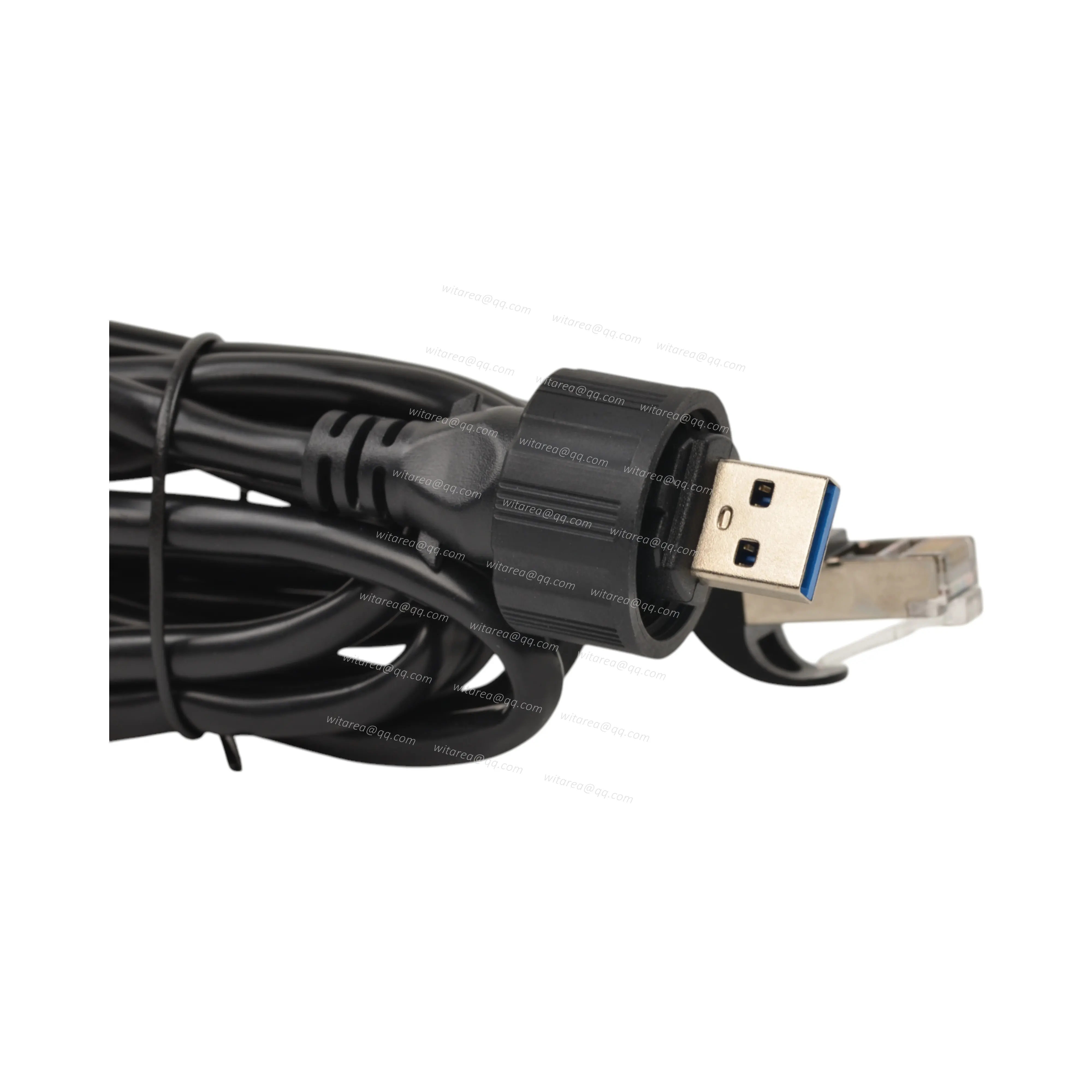 Waterproof USB 3.0 AM to RJ45 Female cable