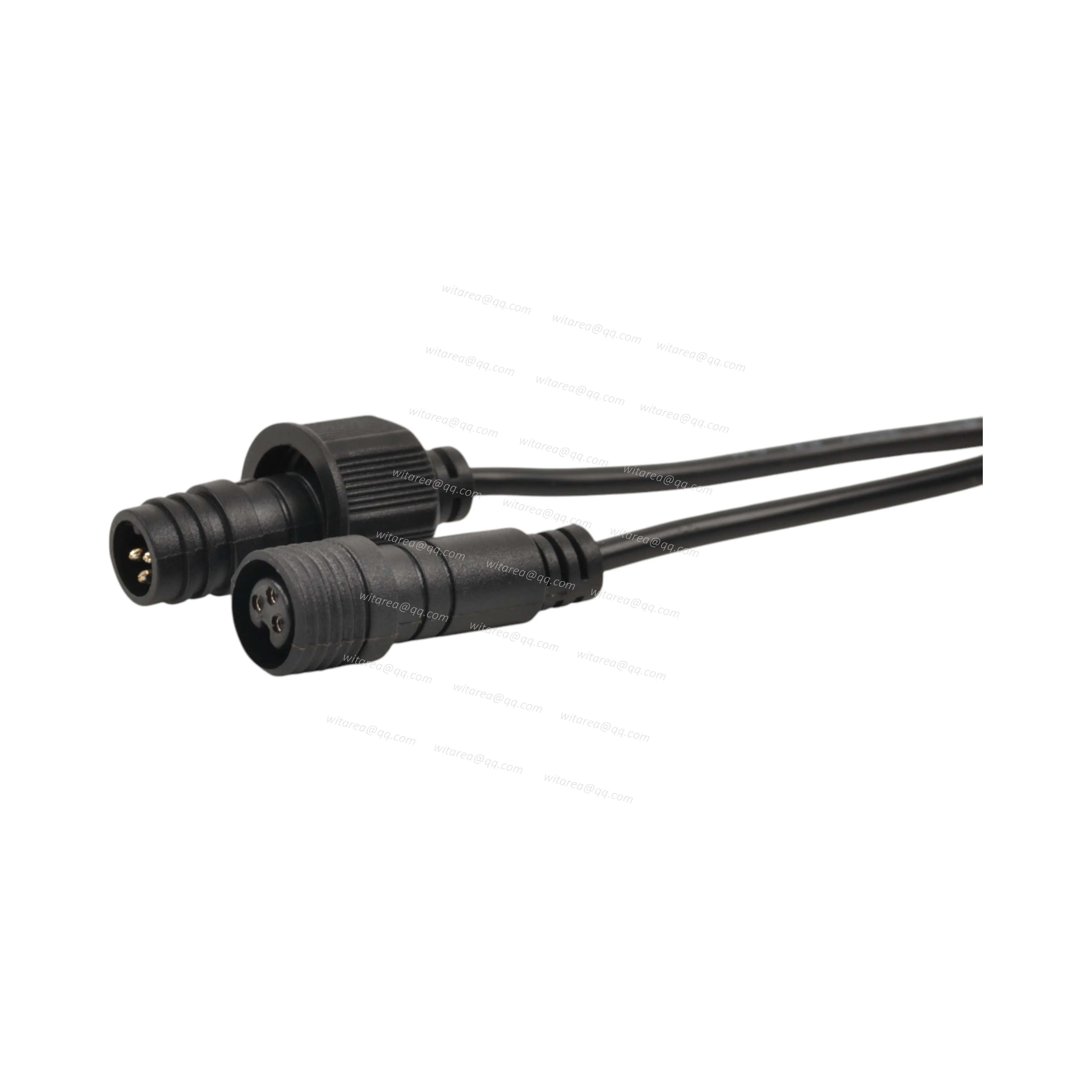 Waterproof 3pin male and female to open cable
