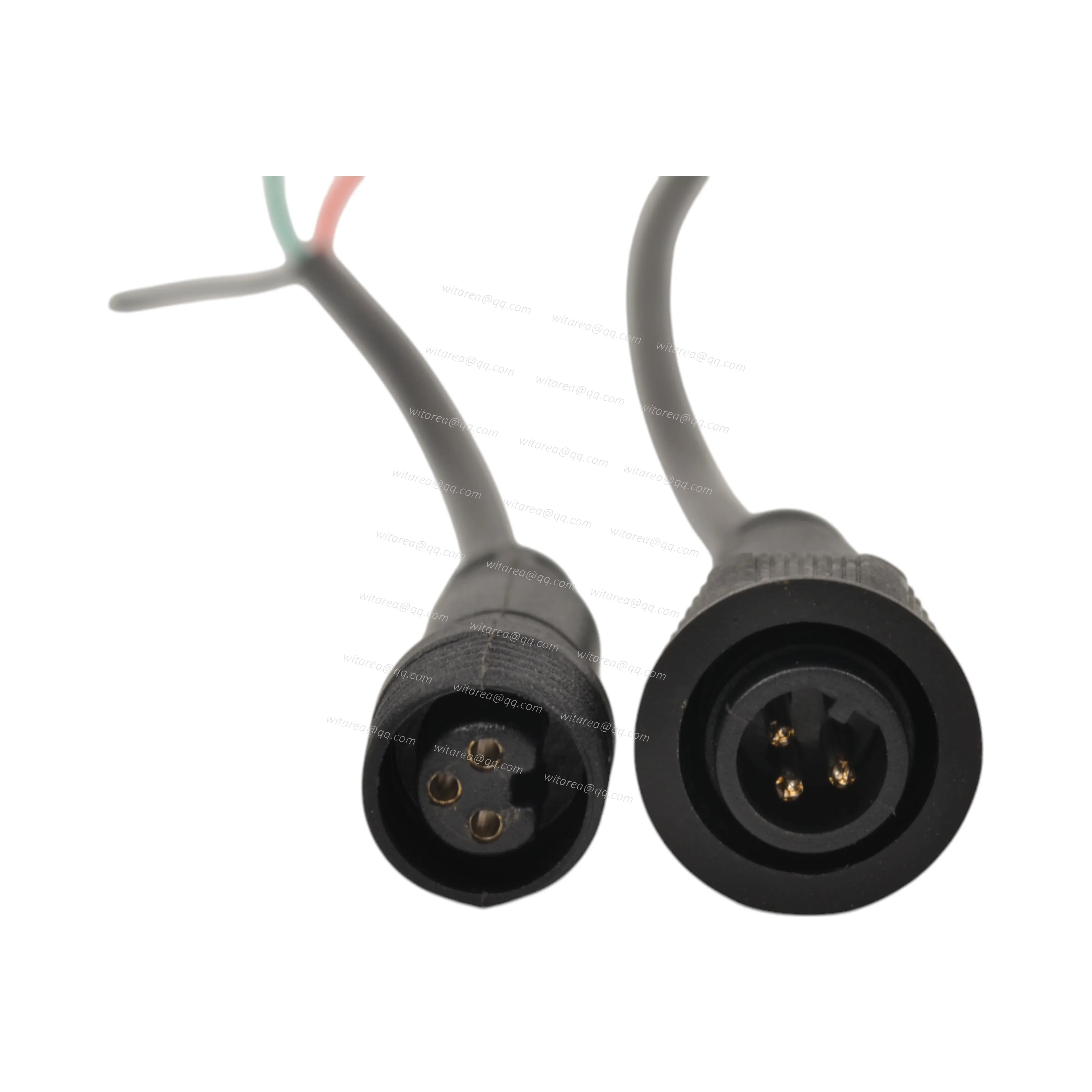 Professional waterproof 3pin male and female to open cable, waterproof ...