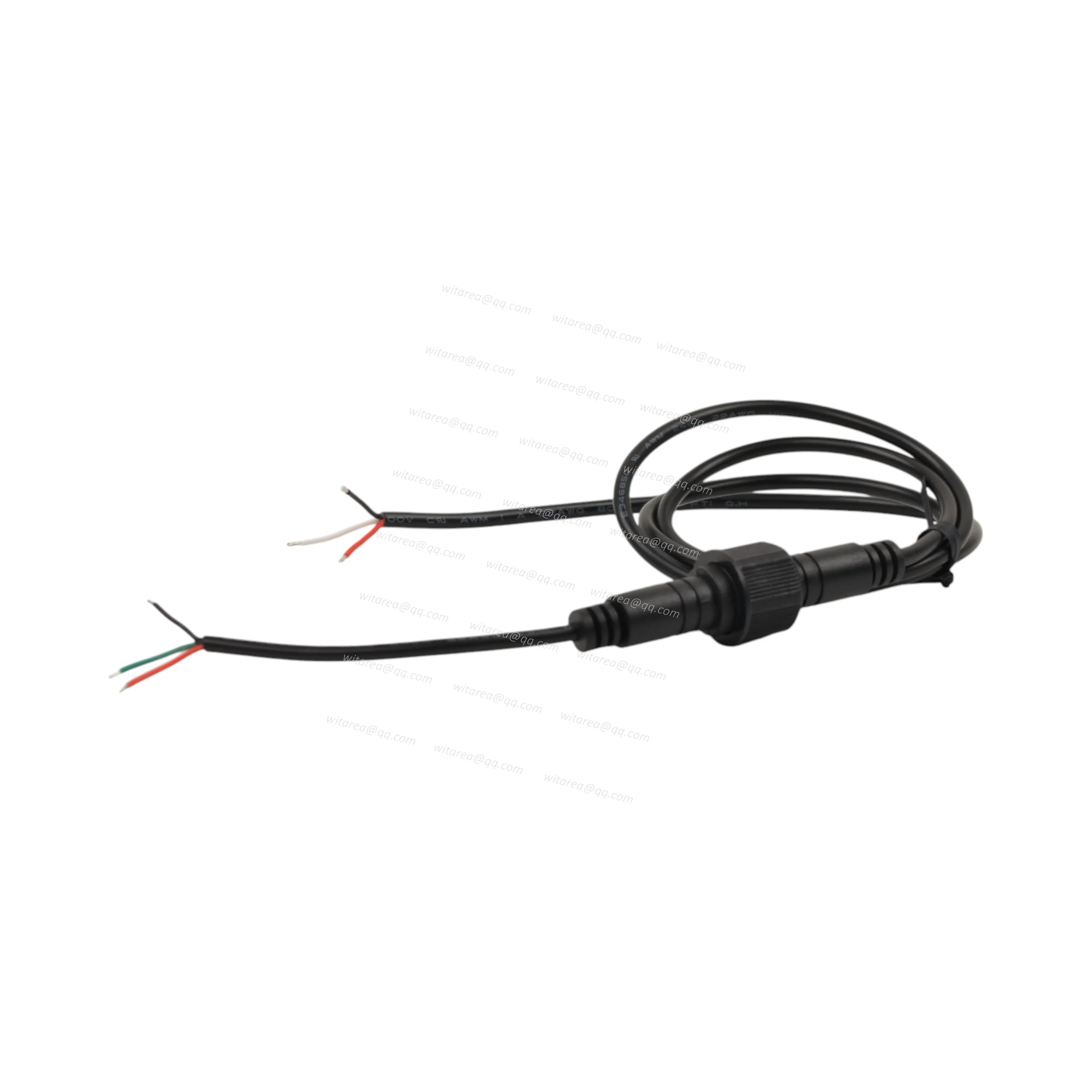 Waterproof 3pin male and female to open cable