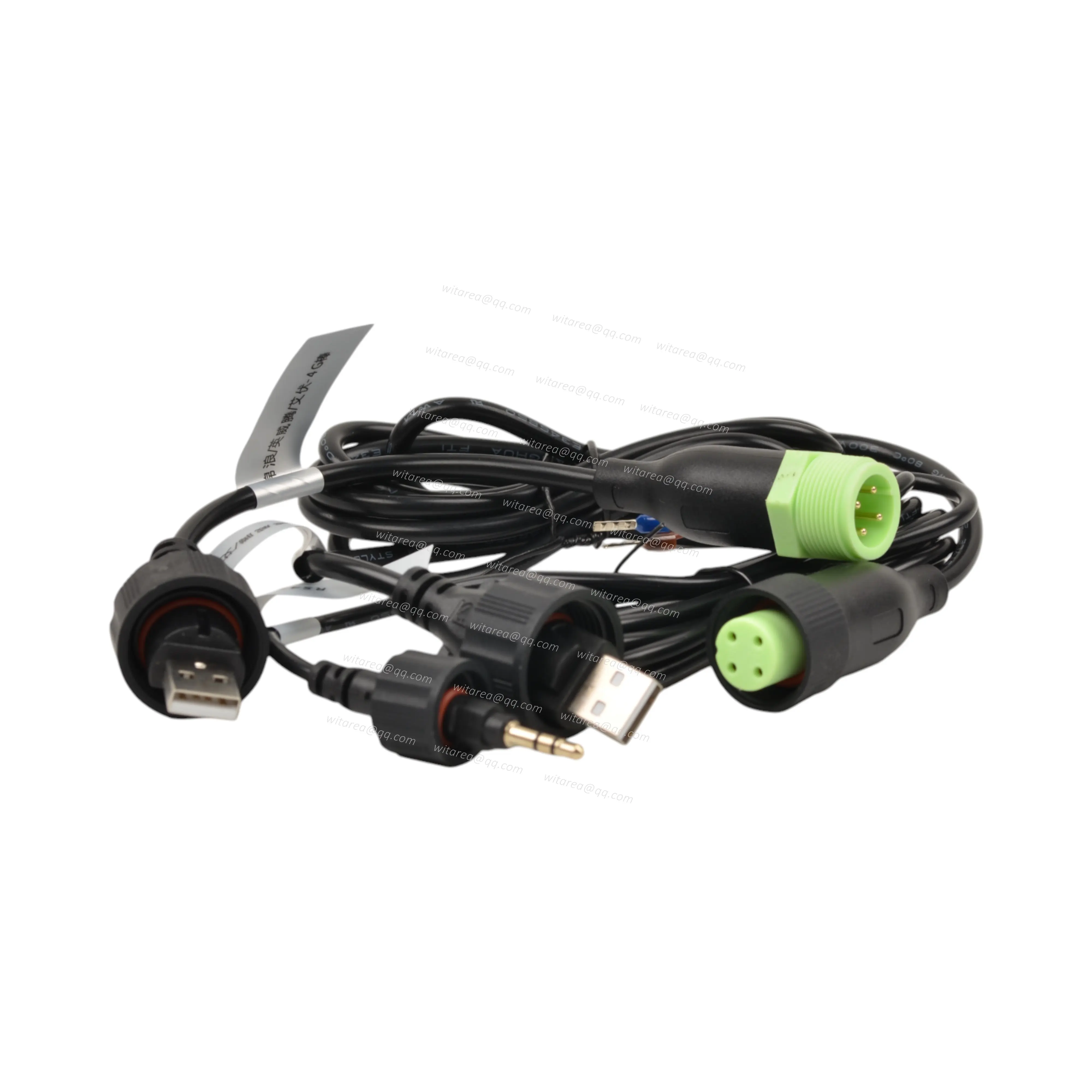 Waterproof USB2.0 AM With Screw Nut To Waterproof 4pin Wire Harness