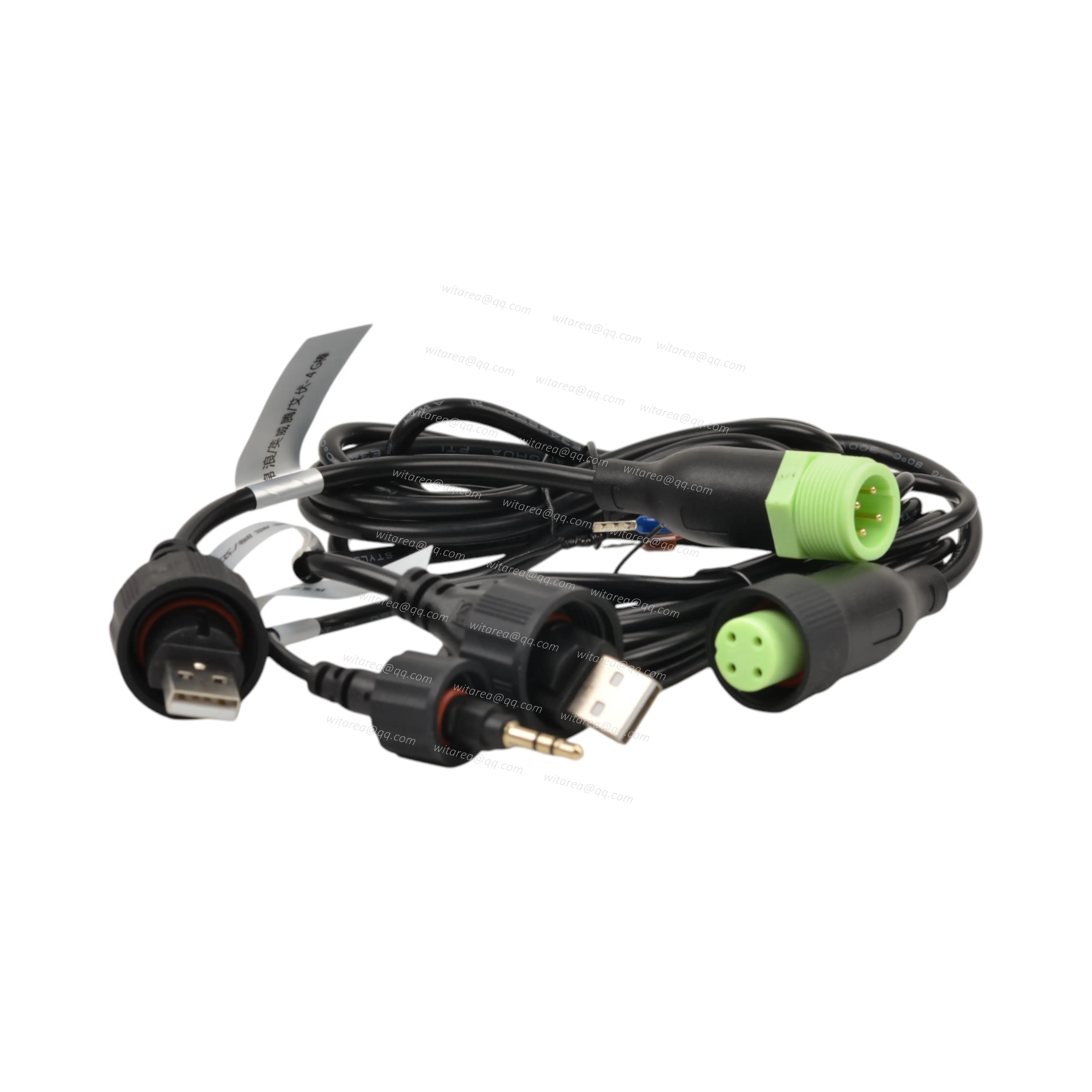 Waterproof USB2.0 AM With Screw Nut To Waterproof 4pin Wire Harness