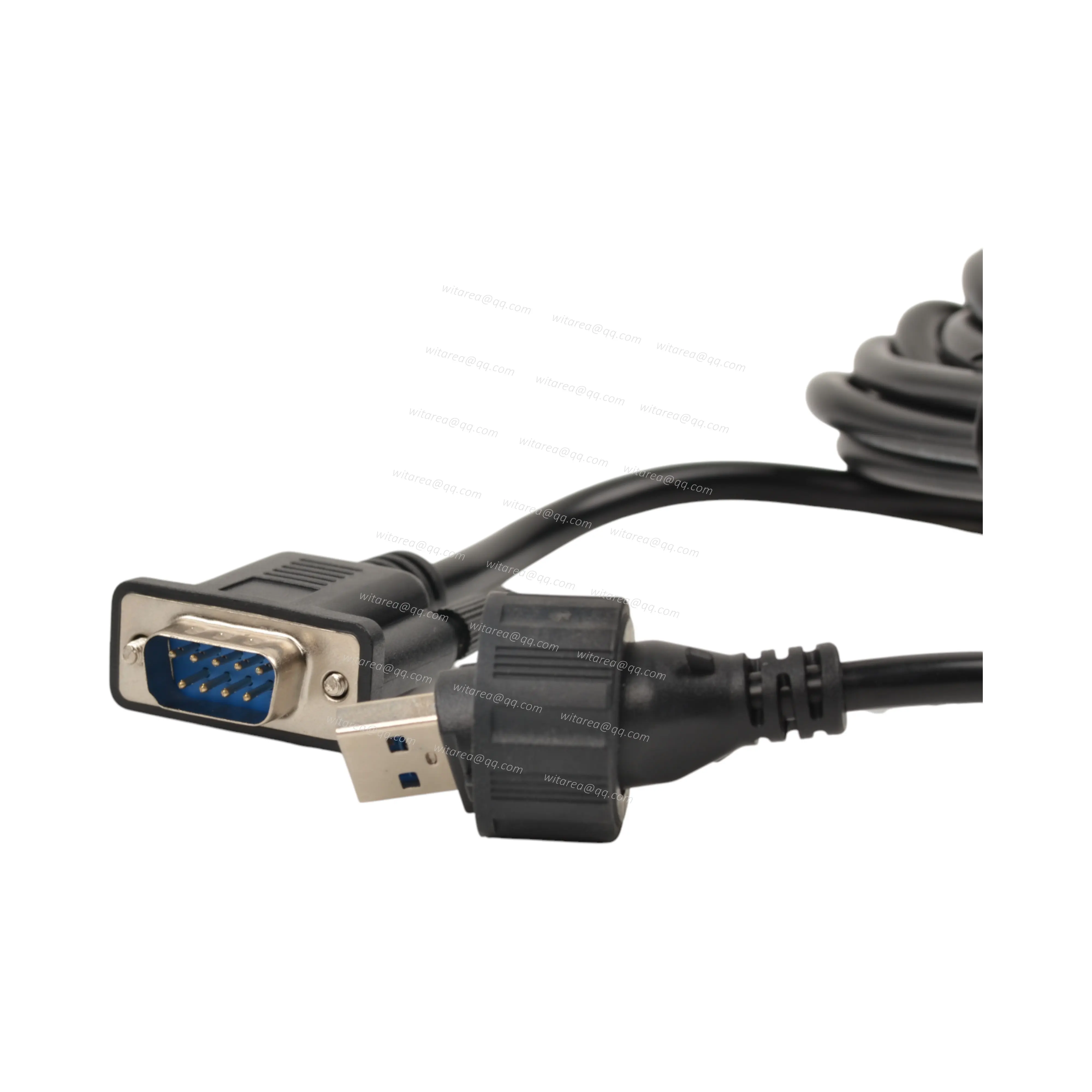 Waterproof USB2.0 AM with screw nut to DB 9pin
