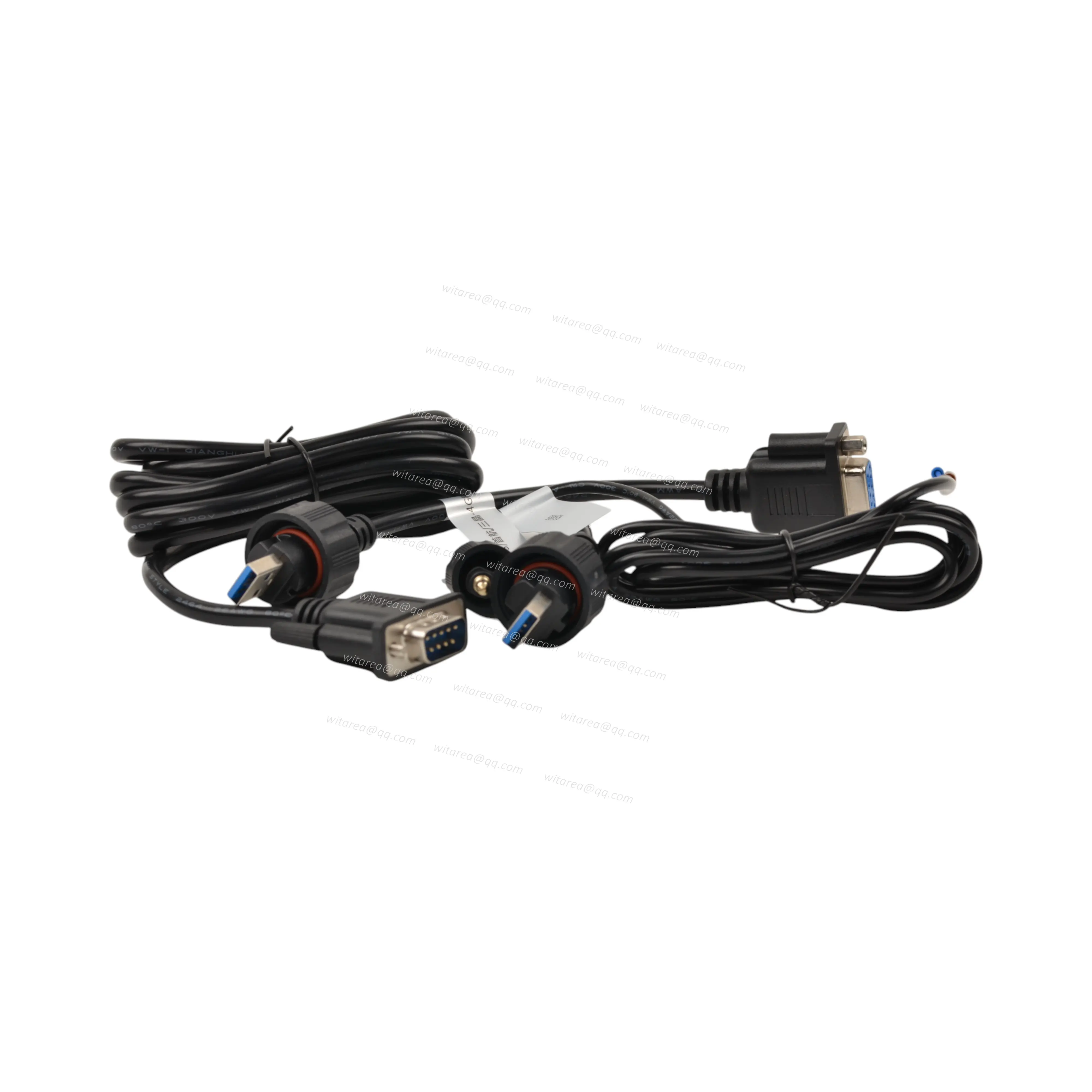 Waterproof USB2.0 AM with screw nut to DB 9pin