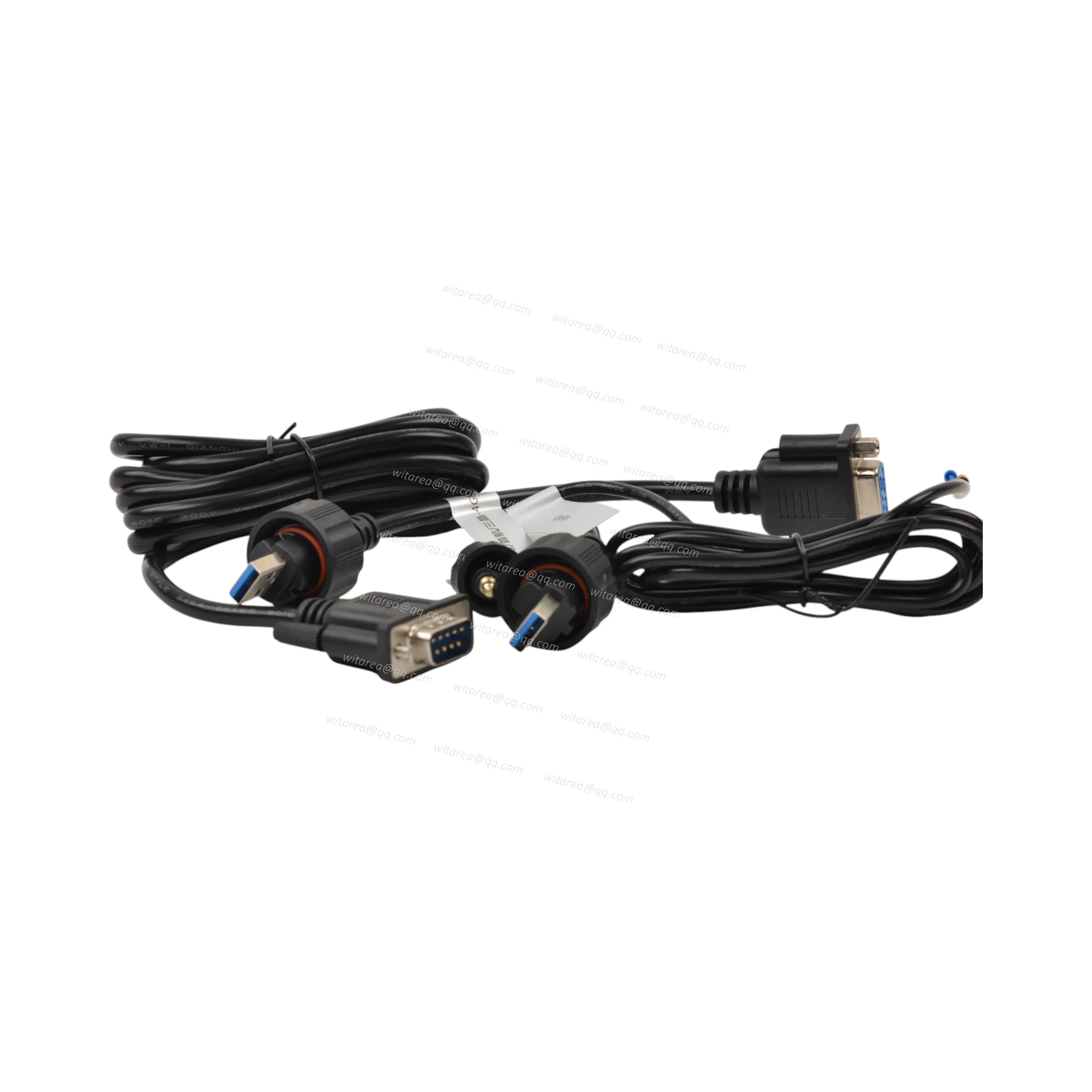 Waterproof USB2.0 AM with screw nut to DB 9pin