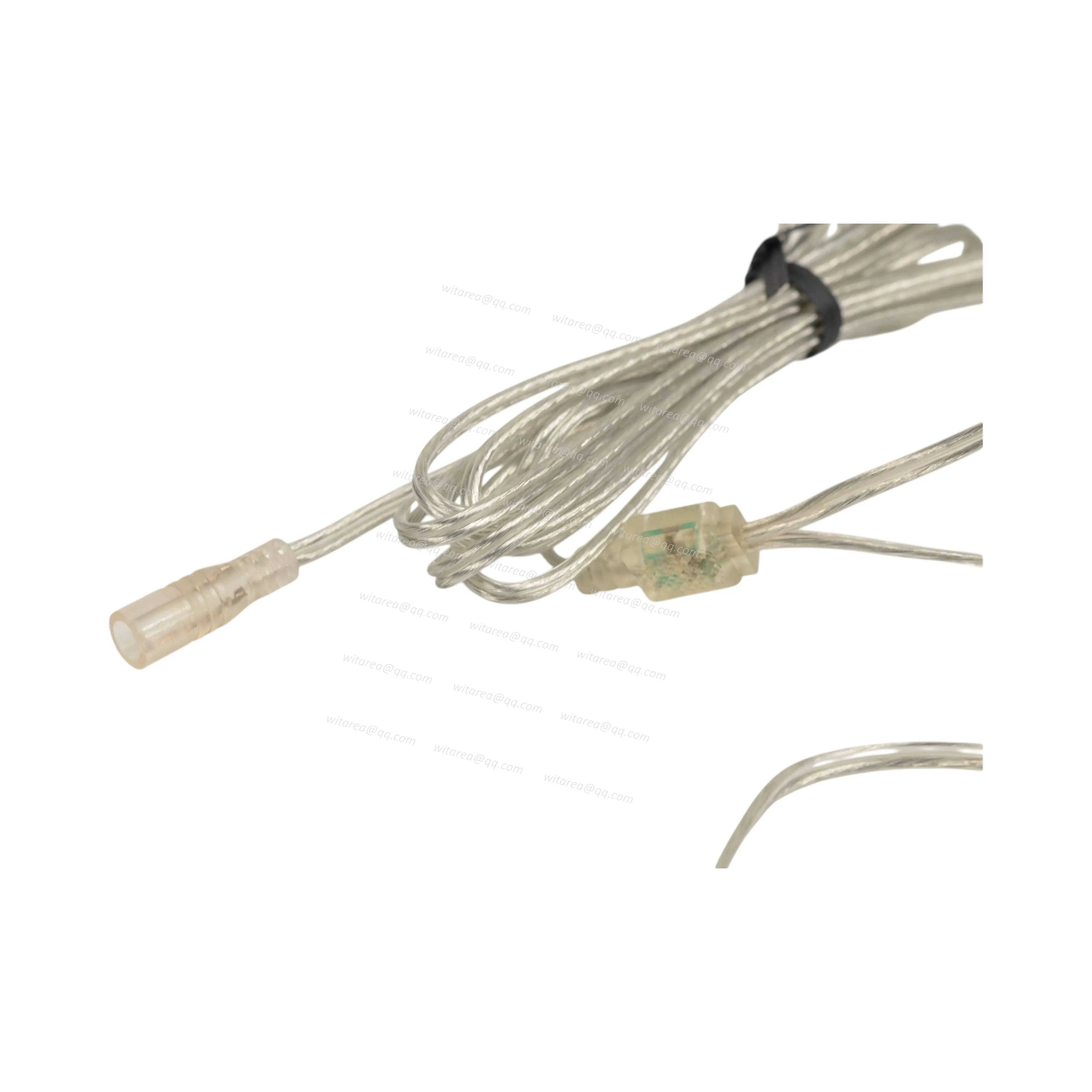 Waterproof 2pin male to male transparent cable