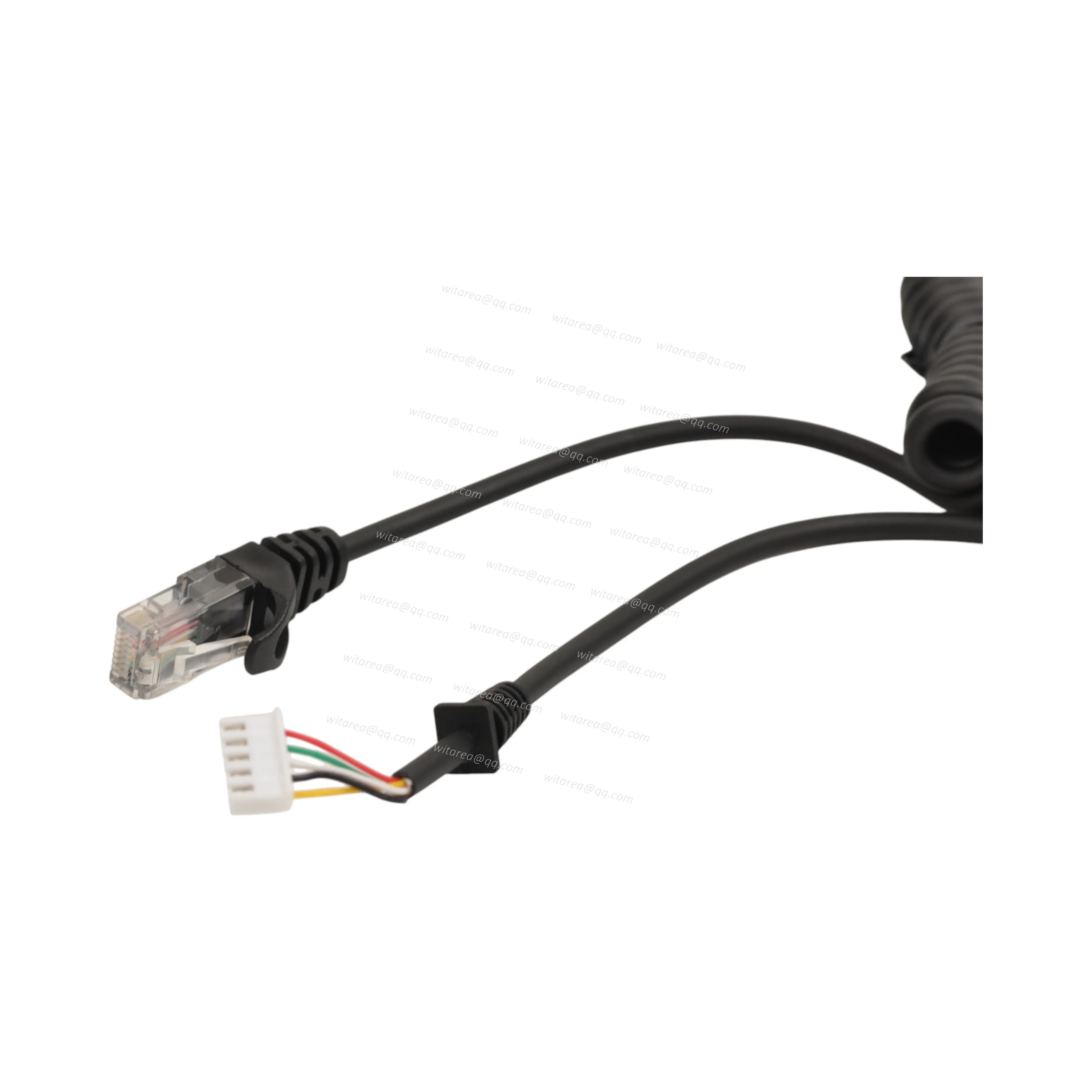 XH 2.54MM To RJ11 Coiled Cable Wire Harness With SR