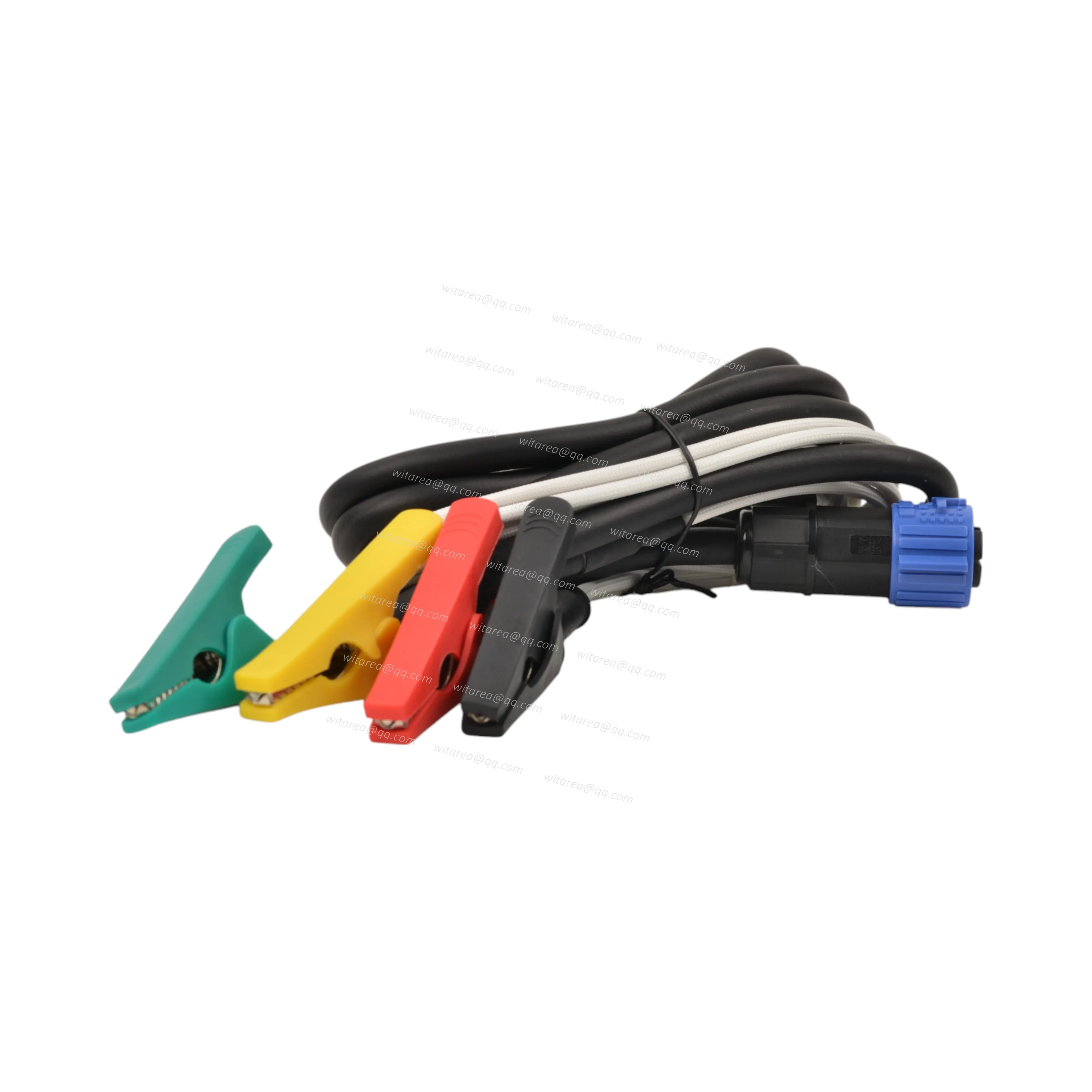 Waterproof 4pin female Cable with screw nut to 4 Alligator Clip