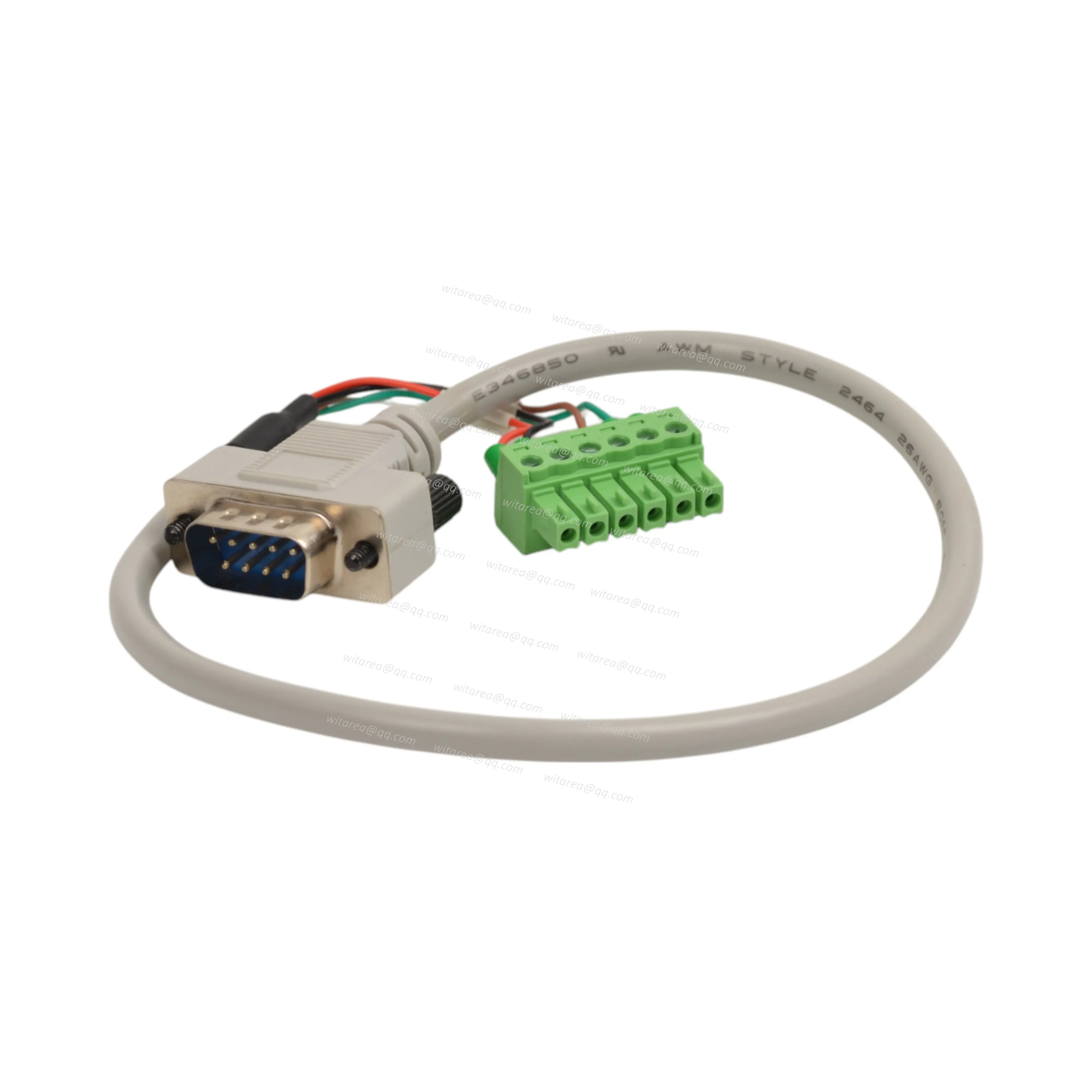 DB9 male to 6pin terminal block cable