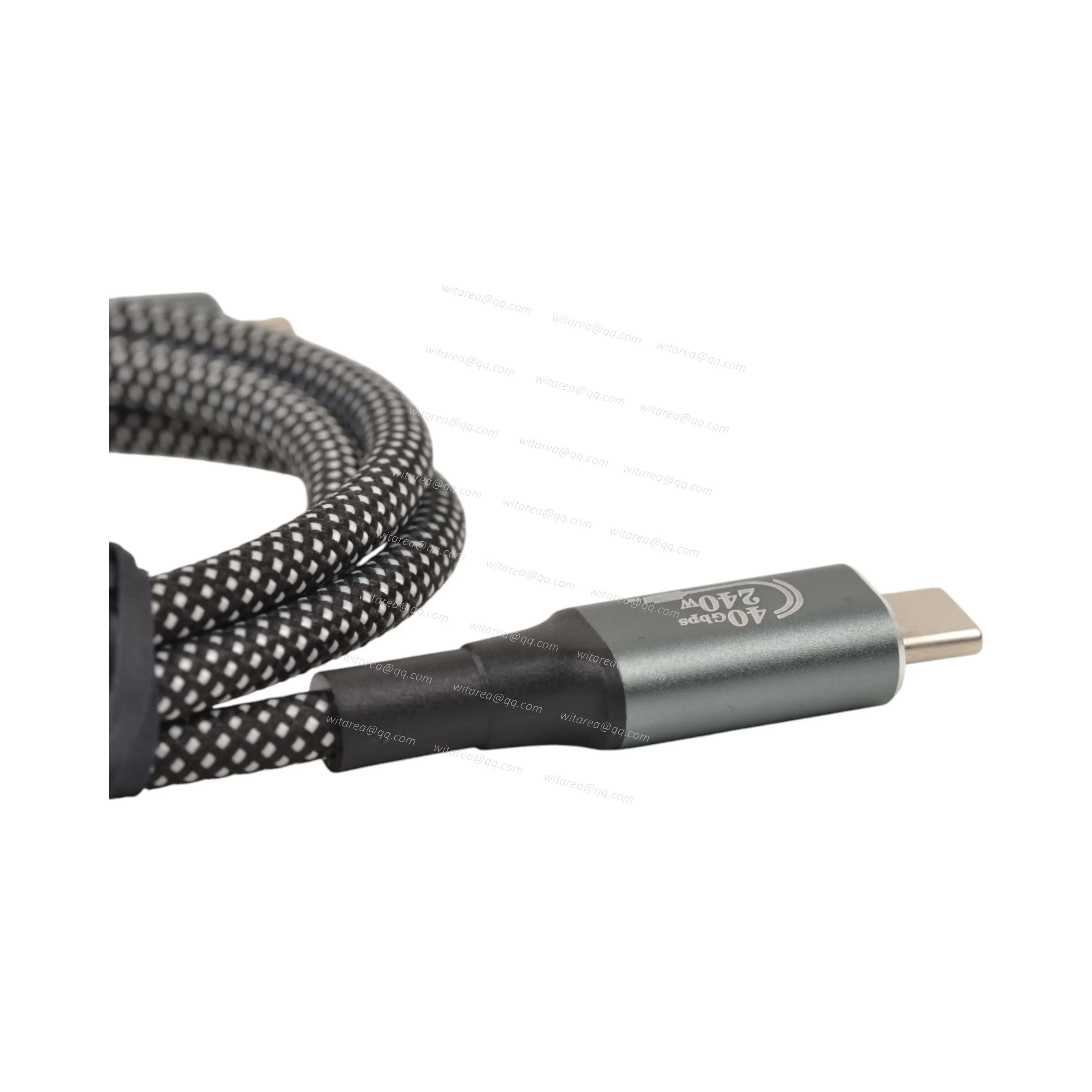 Type C3.0 male to Type C3.0 male cable with fabric braiding