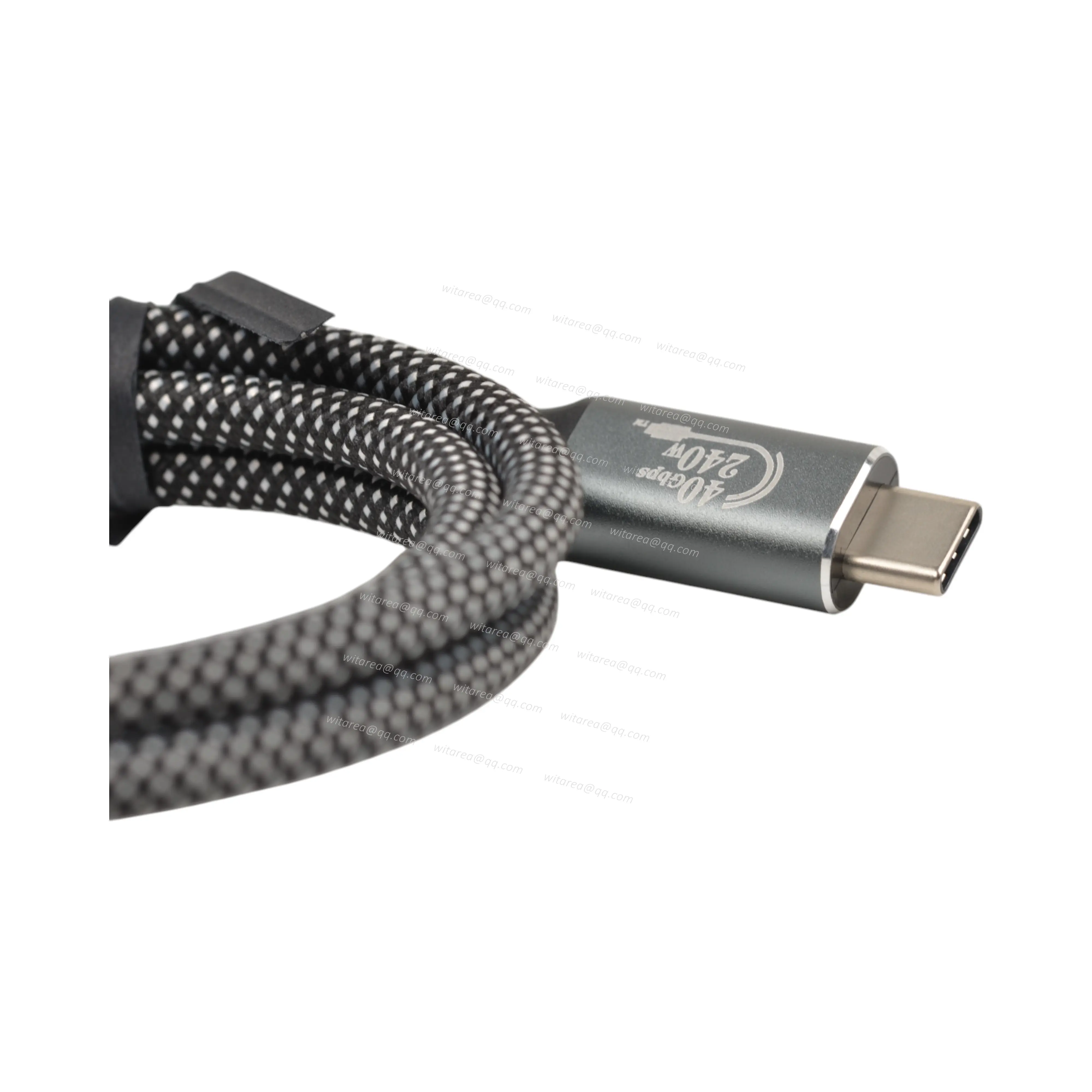 Type C3.0 male to Type C3.0 male cable with fabric braiding