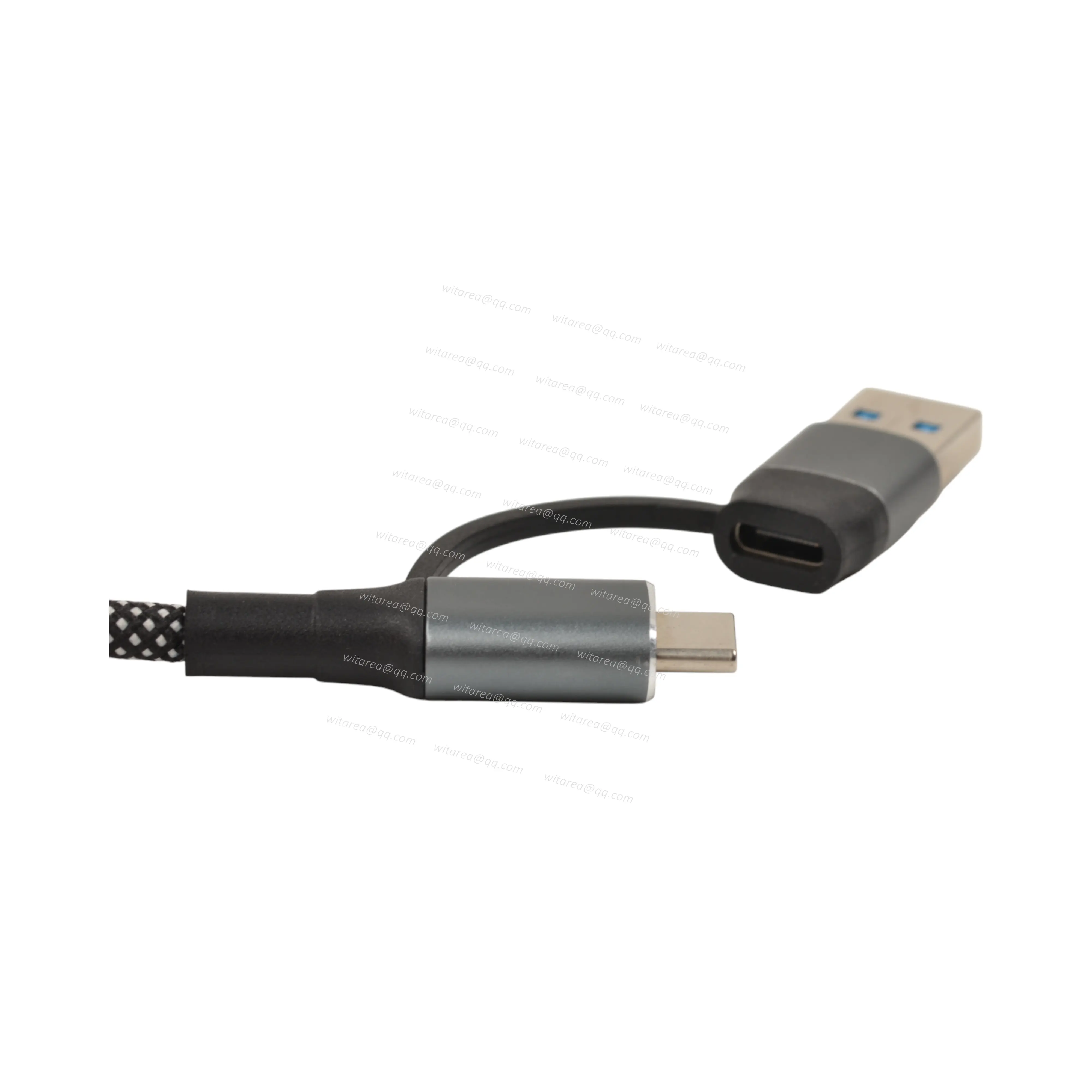 USB3.1 TYPE C TO USB 3.1 TYPE C With USB A Adapter fabric braiding Cable