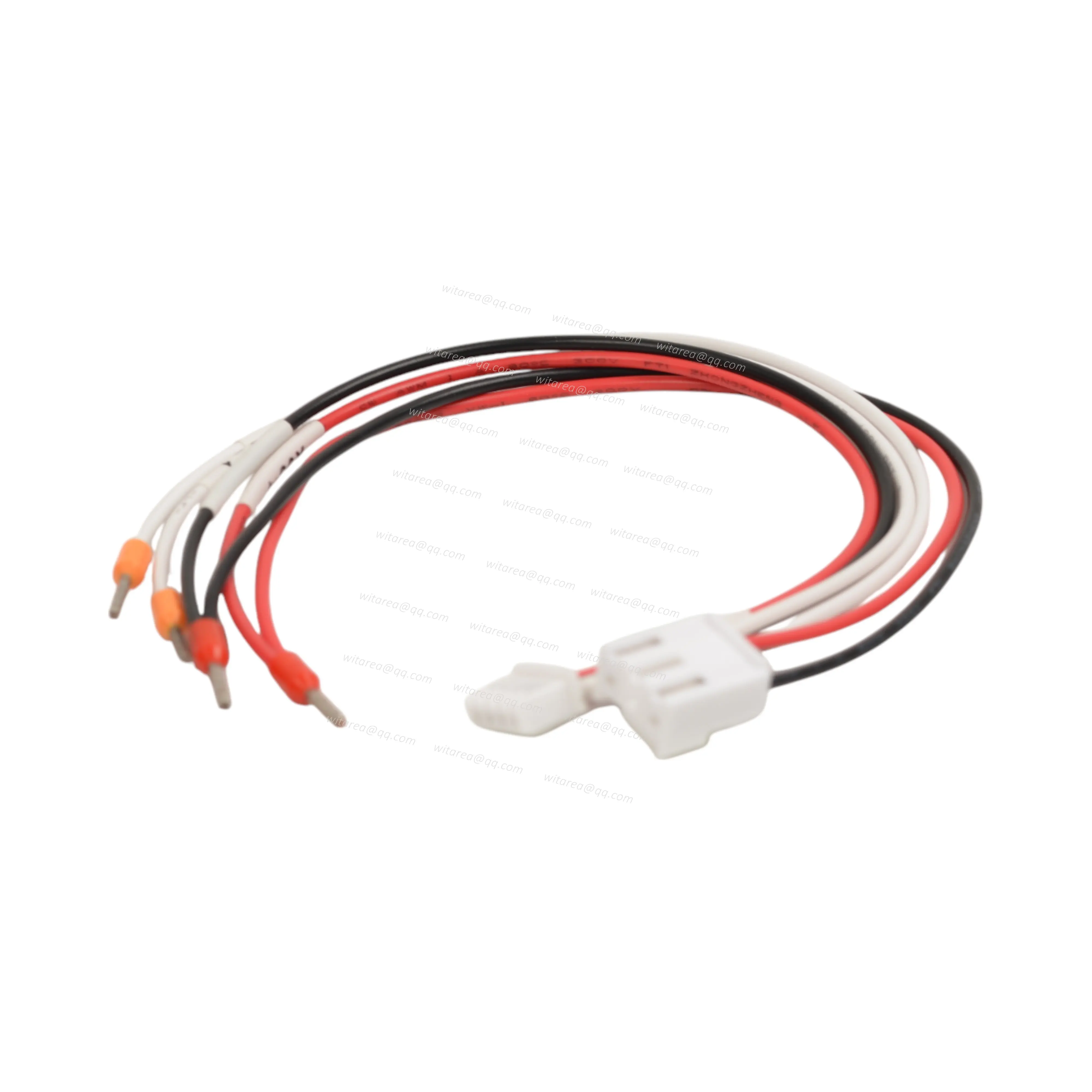 XH2.54 4P male and female to ratchet crimp tubular terminal wire harness