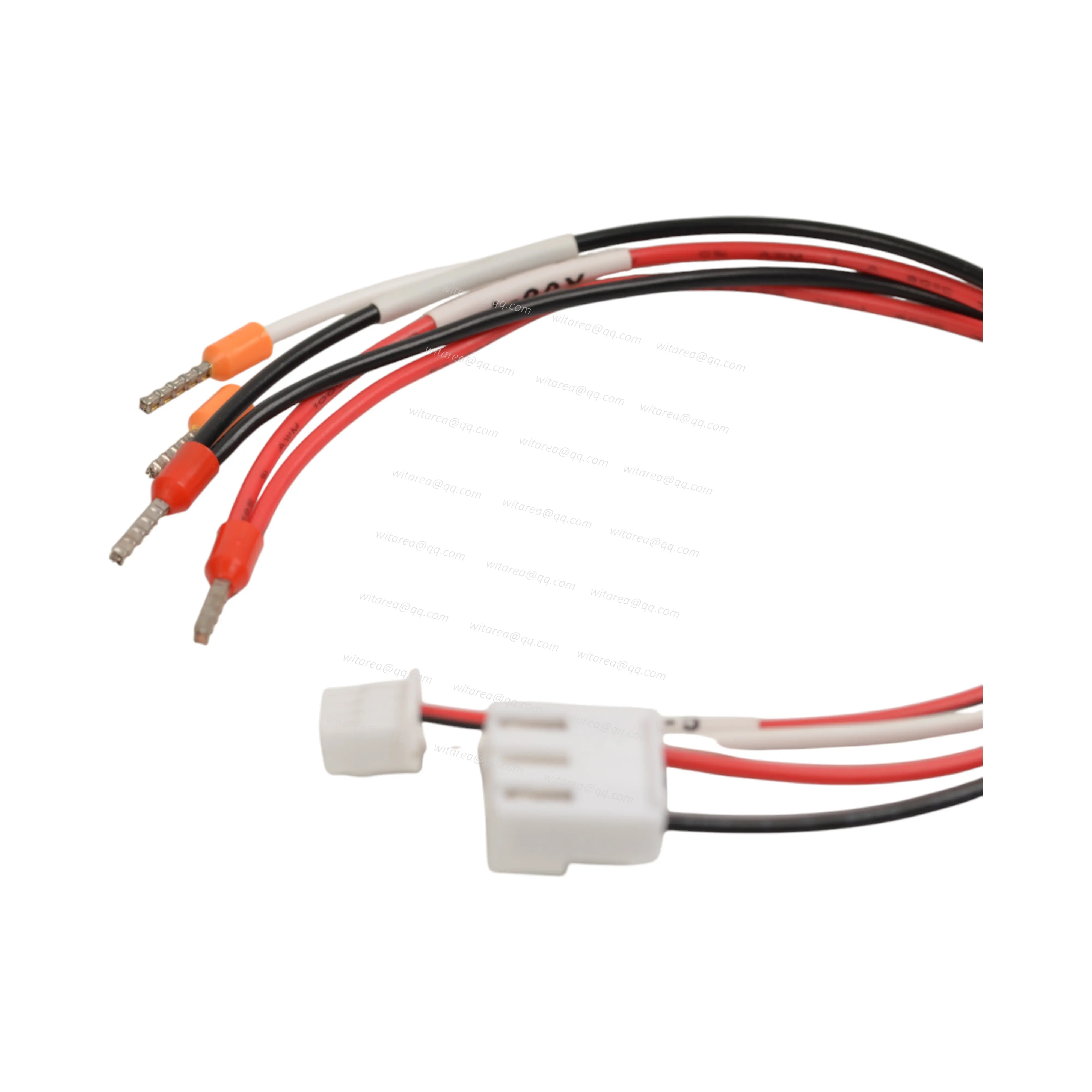 XH2.54 4P male and female to ratchet crimp tubular terminal wire harness