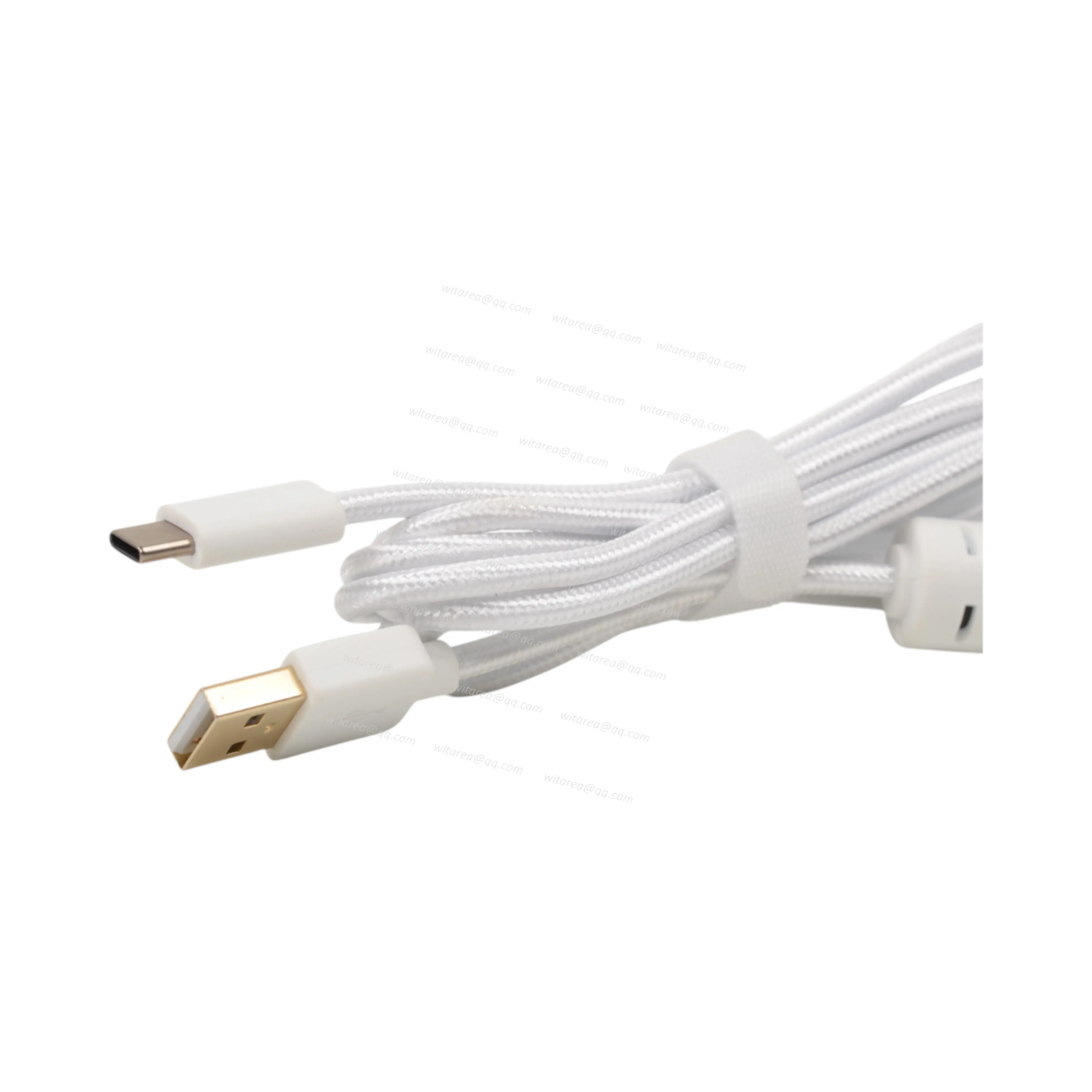 USB A Male to USB Type C Male Cable With Fabric Braiding