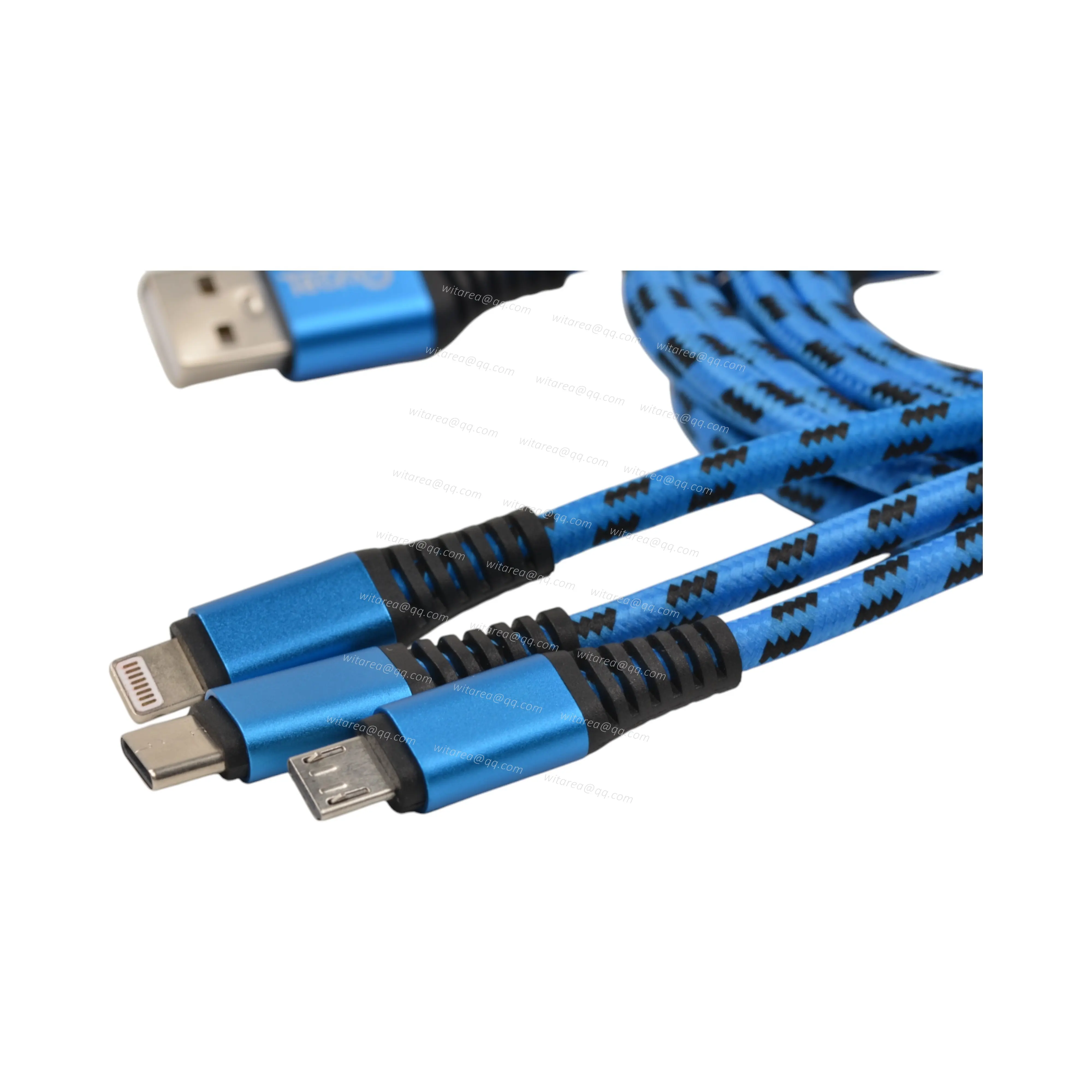 3 in 1 Charge Cable, USB AM To Type C Micro B lightning cable